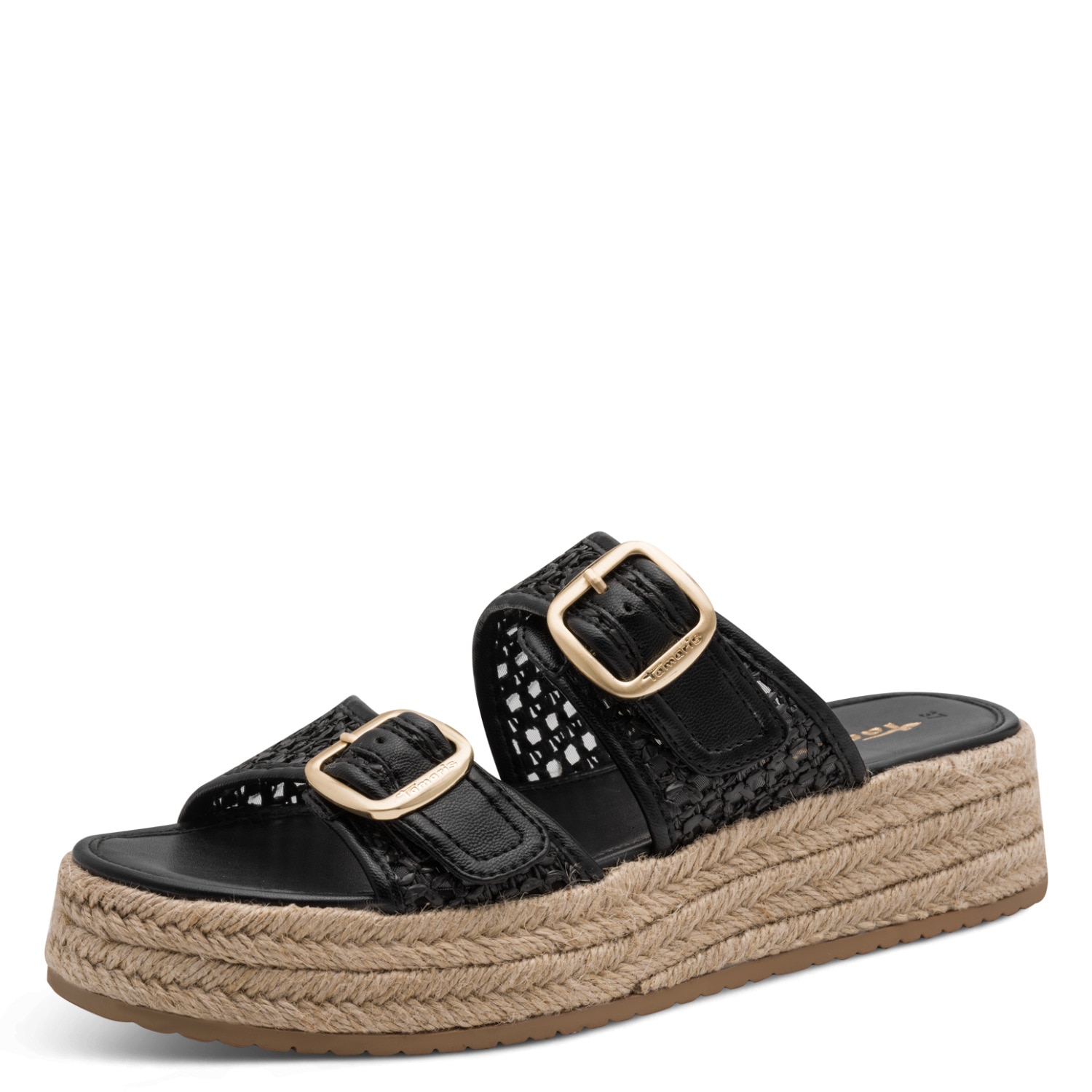 Tamaris Pantolette Plateau, Sommerschuh, Schlüpfschuh mit sommerlicher Lochung
