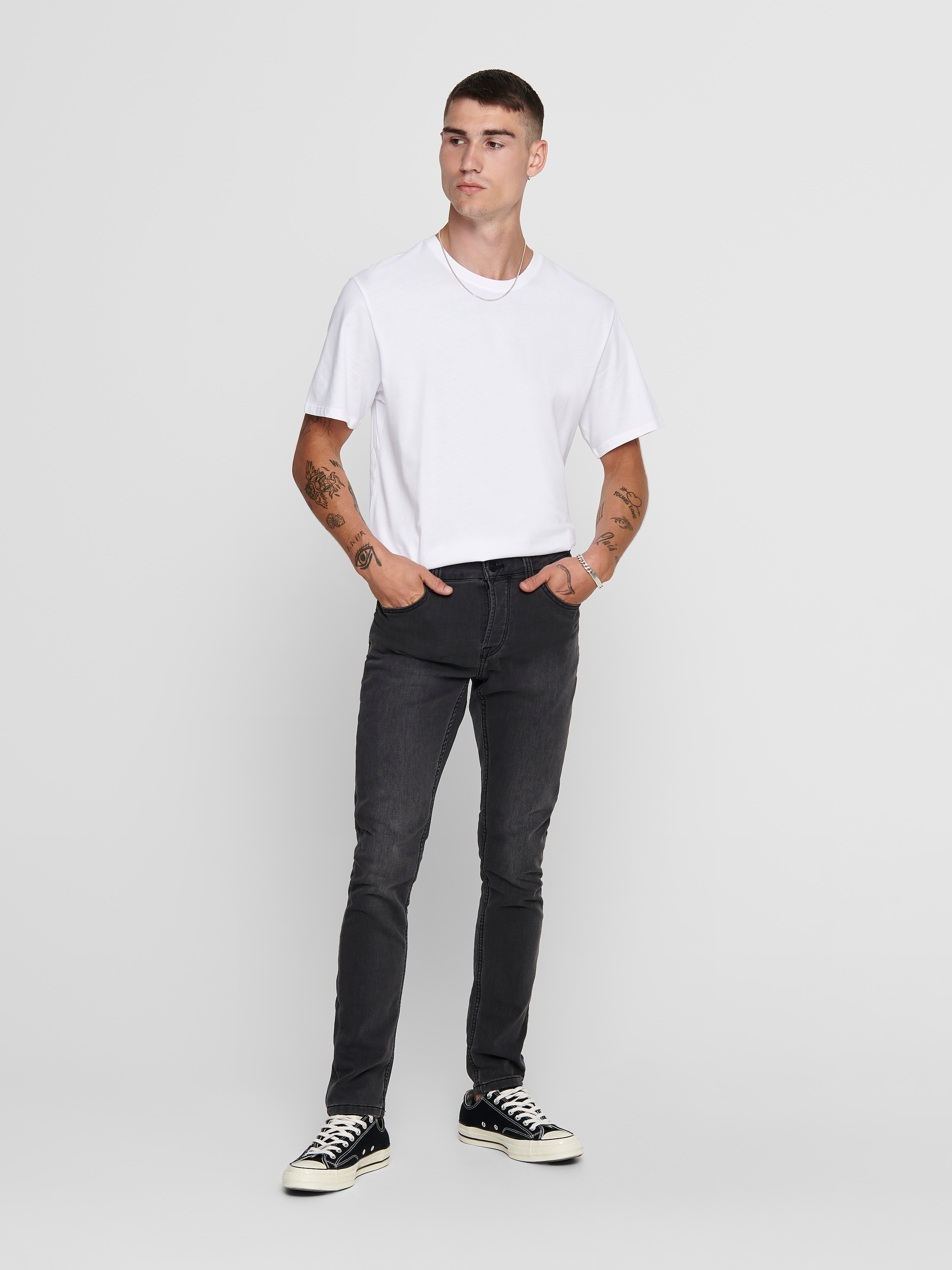 ONLY & SONS Rundhalsshirt »ONSMATT LONGY SS TEE NOOS«