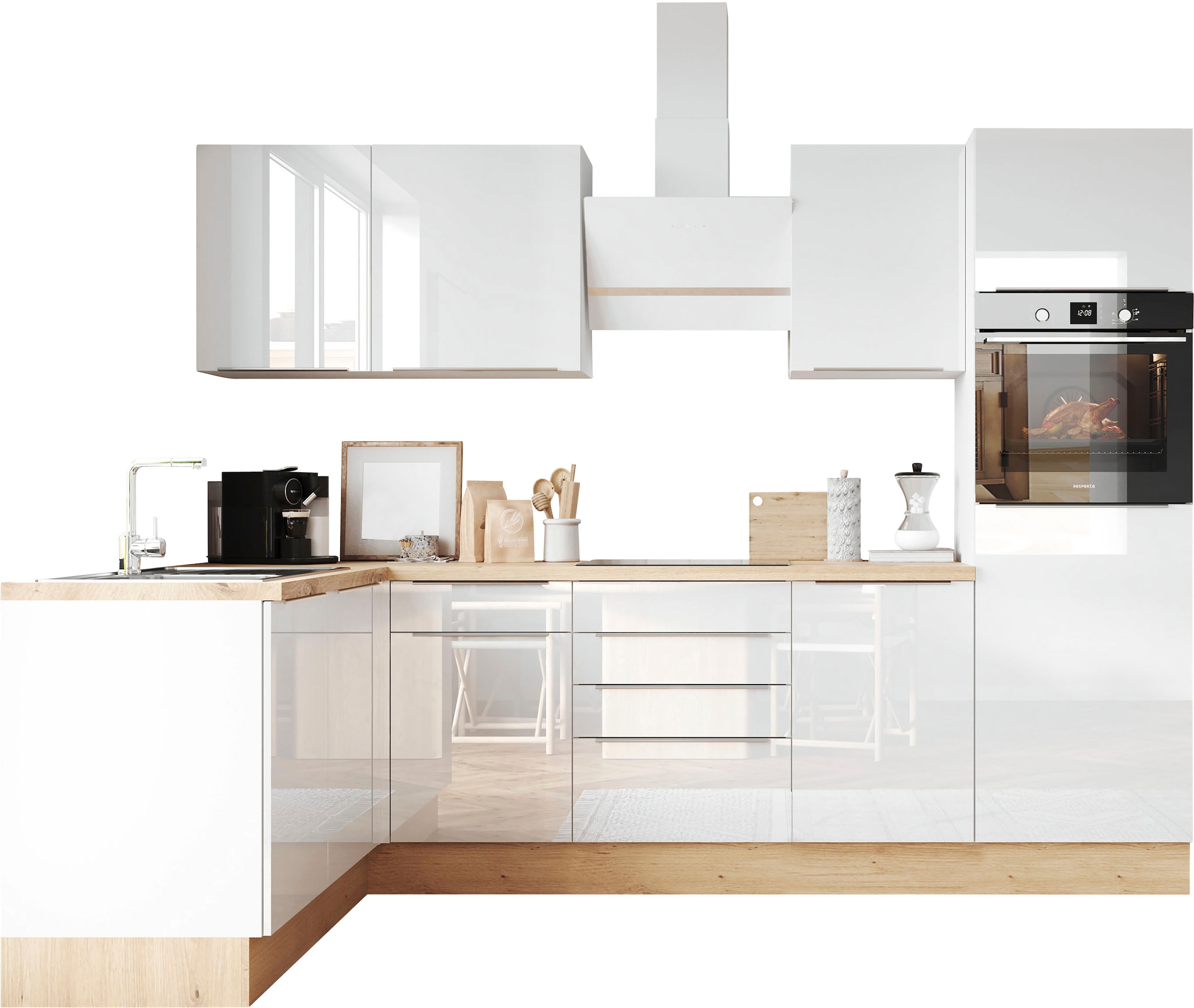 Küchenzeile »Safado aus der Serie Marleen«, Breite 280 cm, hochwertige Ausstattung wie...