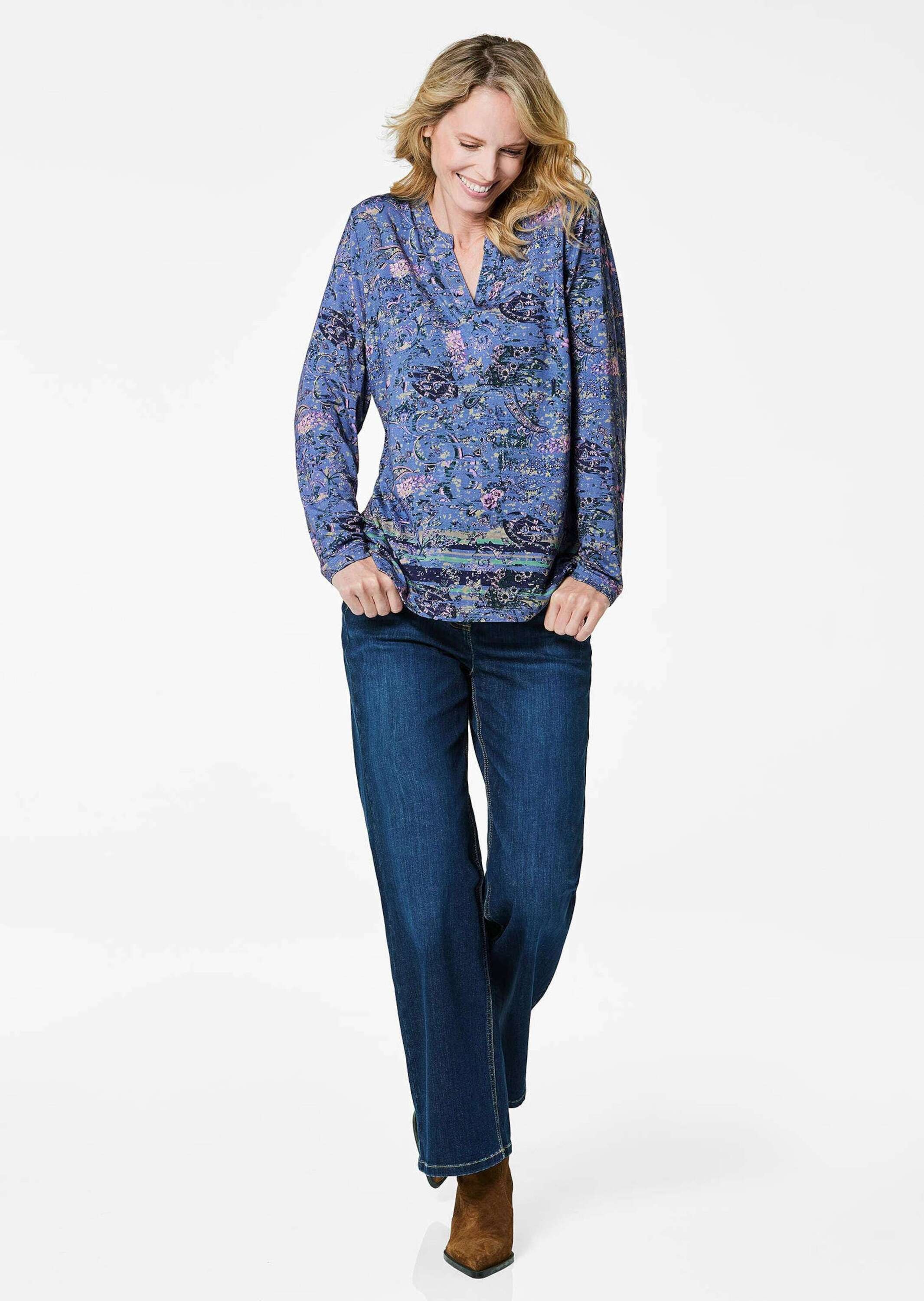 GOLDNER Print-Shirt »Langarmshirt mit Paisleymuster«