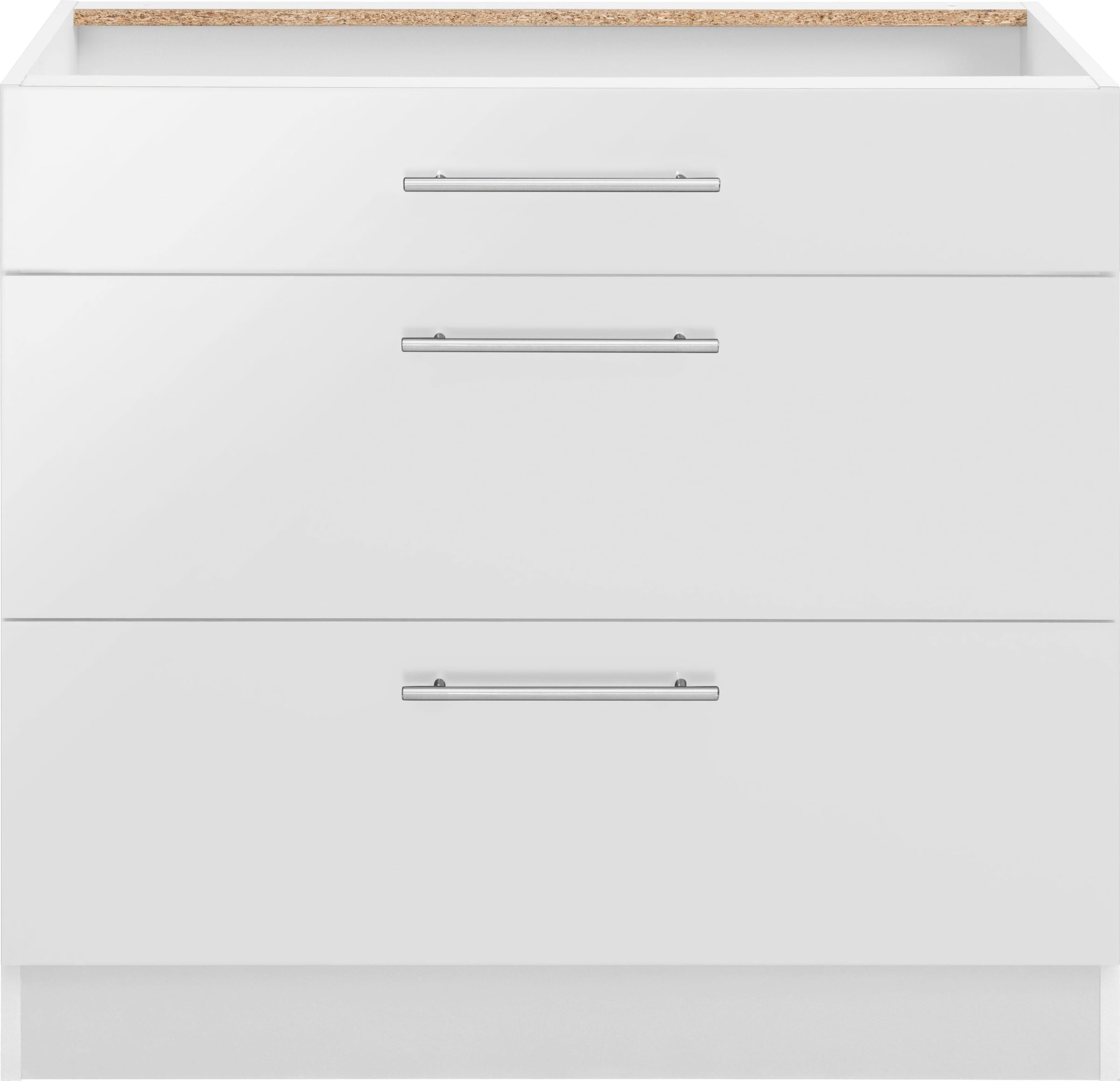 wiho Küchen Unterschrank »Cali«, 90 cm breit, mit 2 großen Auszügen ohne  Arbeitsplatte | BAUR