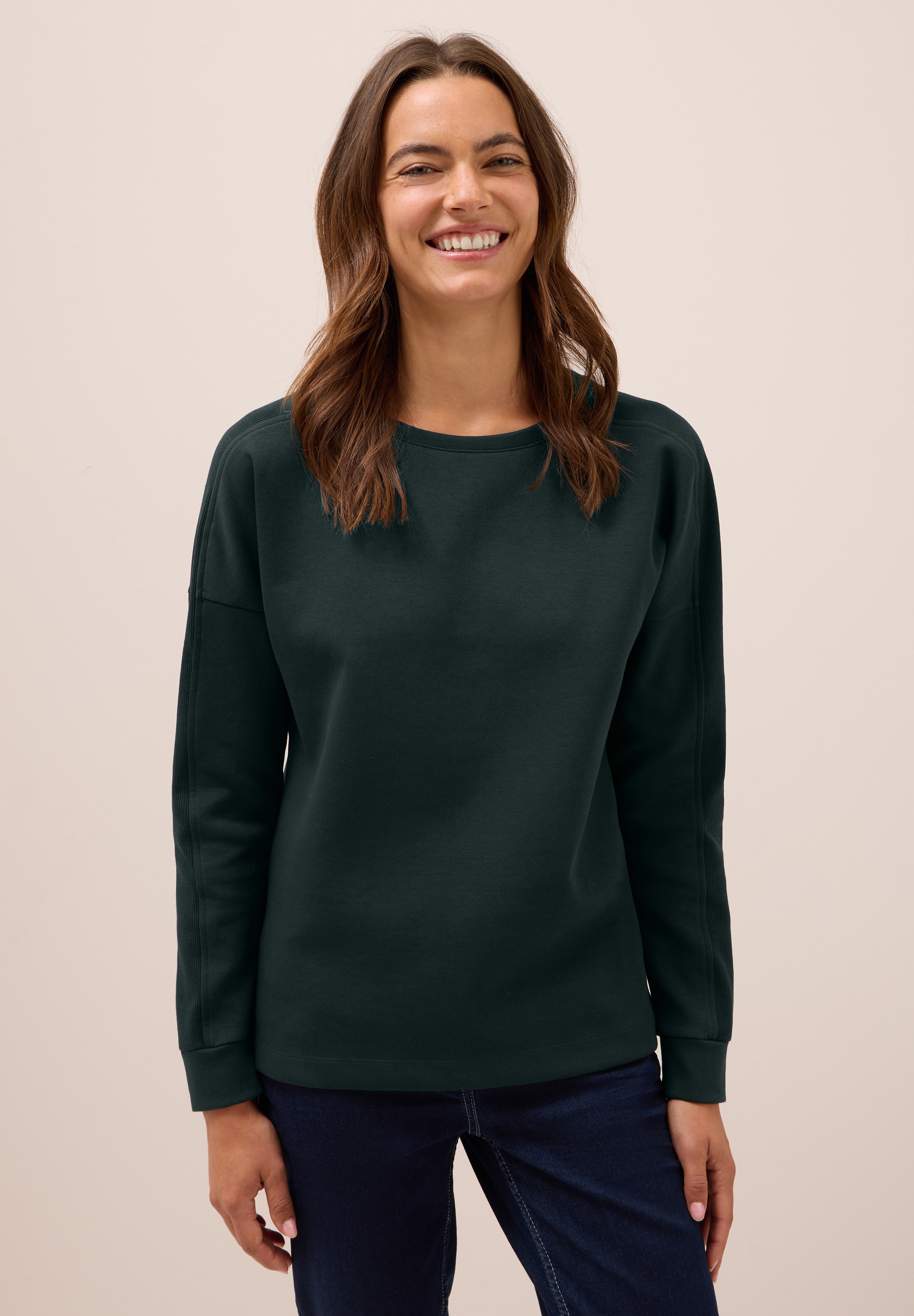 Cecil Langarmshirt, aus elastischem Materialmix günstig online kaufen