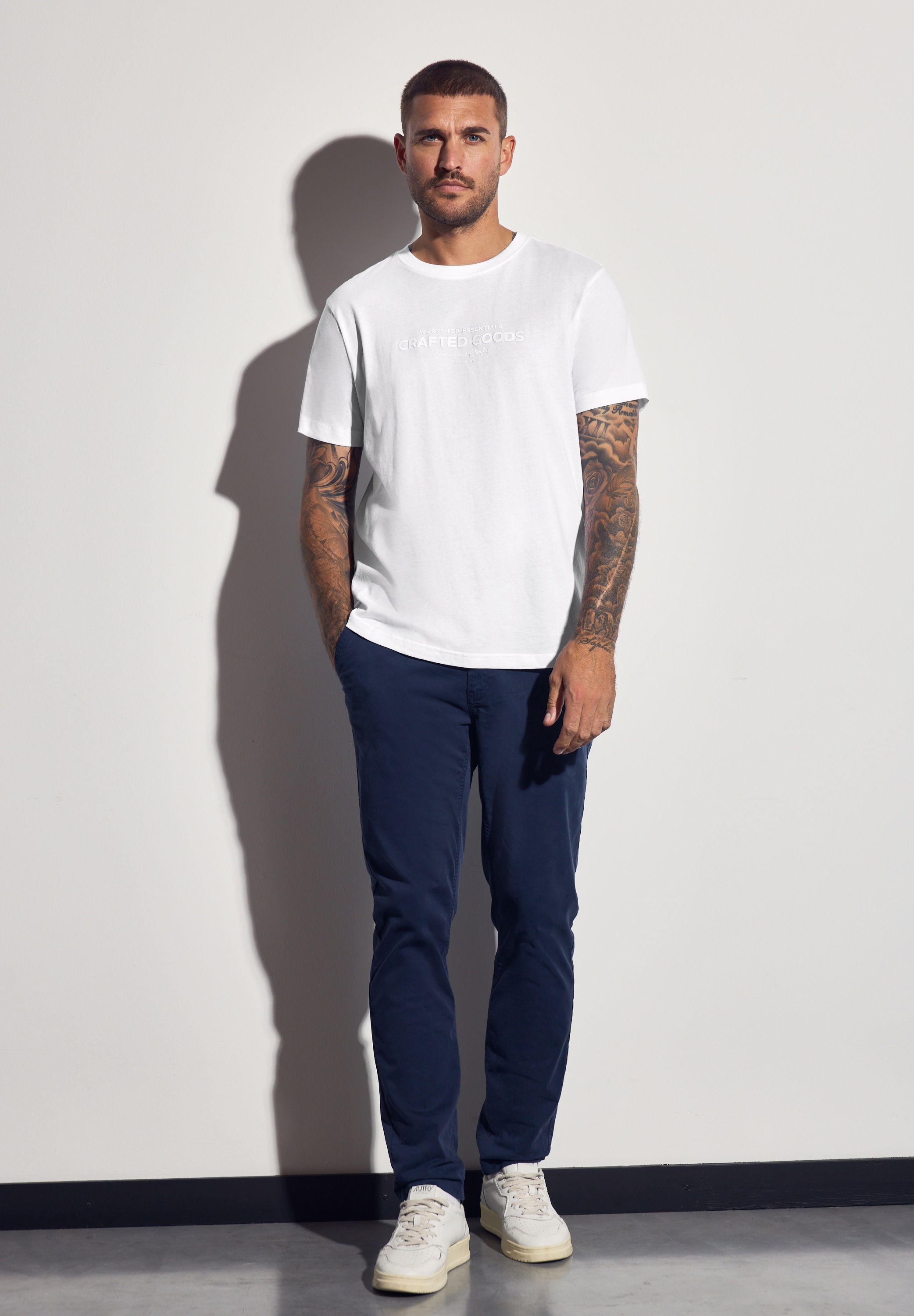 STREET ONE MEN T-Shirt aus reiner Baumwolle