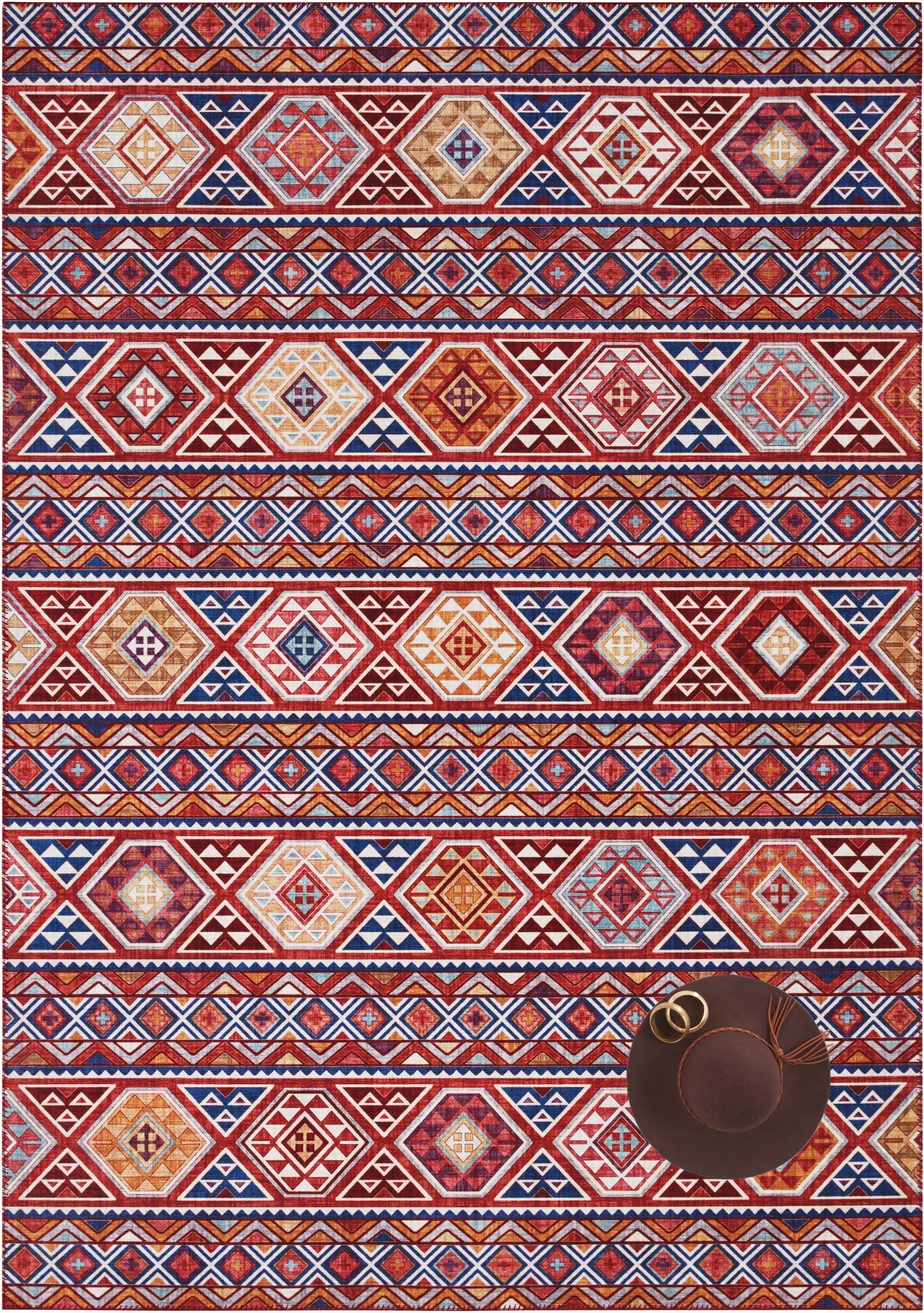 ELLE DECORATION Teppich »Anatolian«, rechteckig, Orient Optik, Vintage Design, gekettelt, kräftige Farben