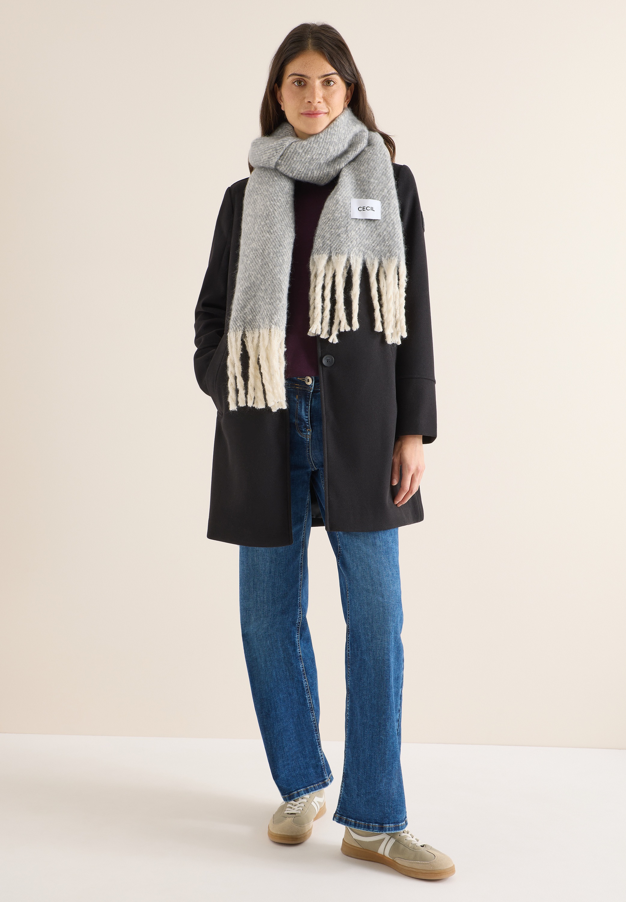 Cecil Schal, mit Fransenkante günstig online kaufen