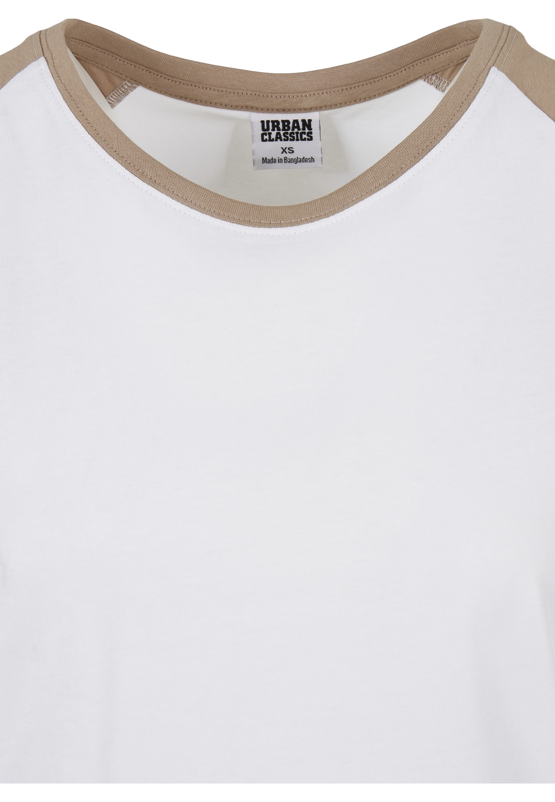 URBAN CLASSICS Kurzarmshirt »Urban Classics Damen Ladies Contrast Raglan Tee« 1