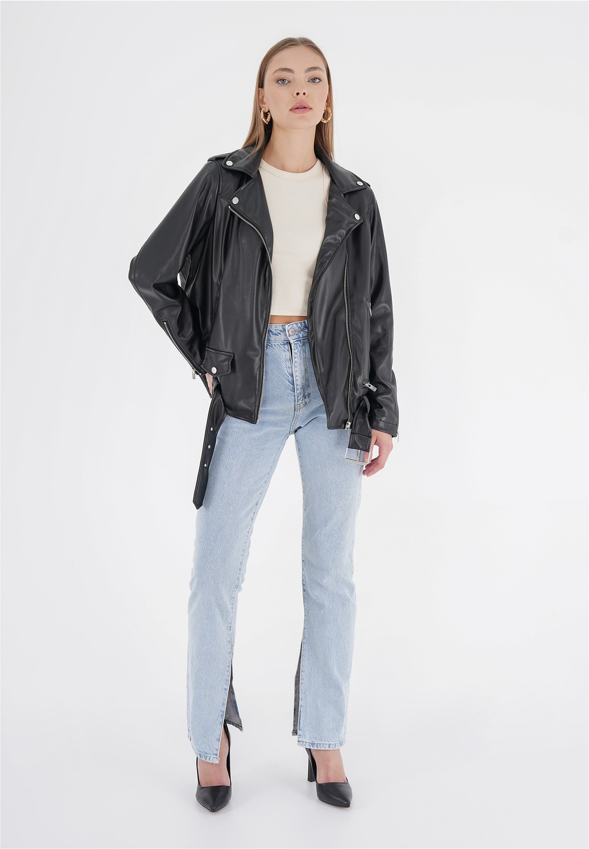 freshlions Lederimitatjacke "Nela", (1 St.), in angesagter Kunstleder-Optik günstig online kaufen