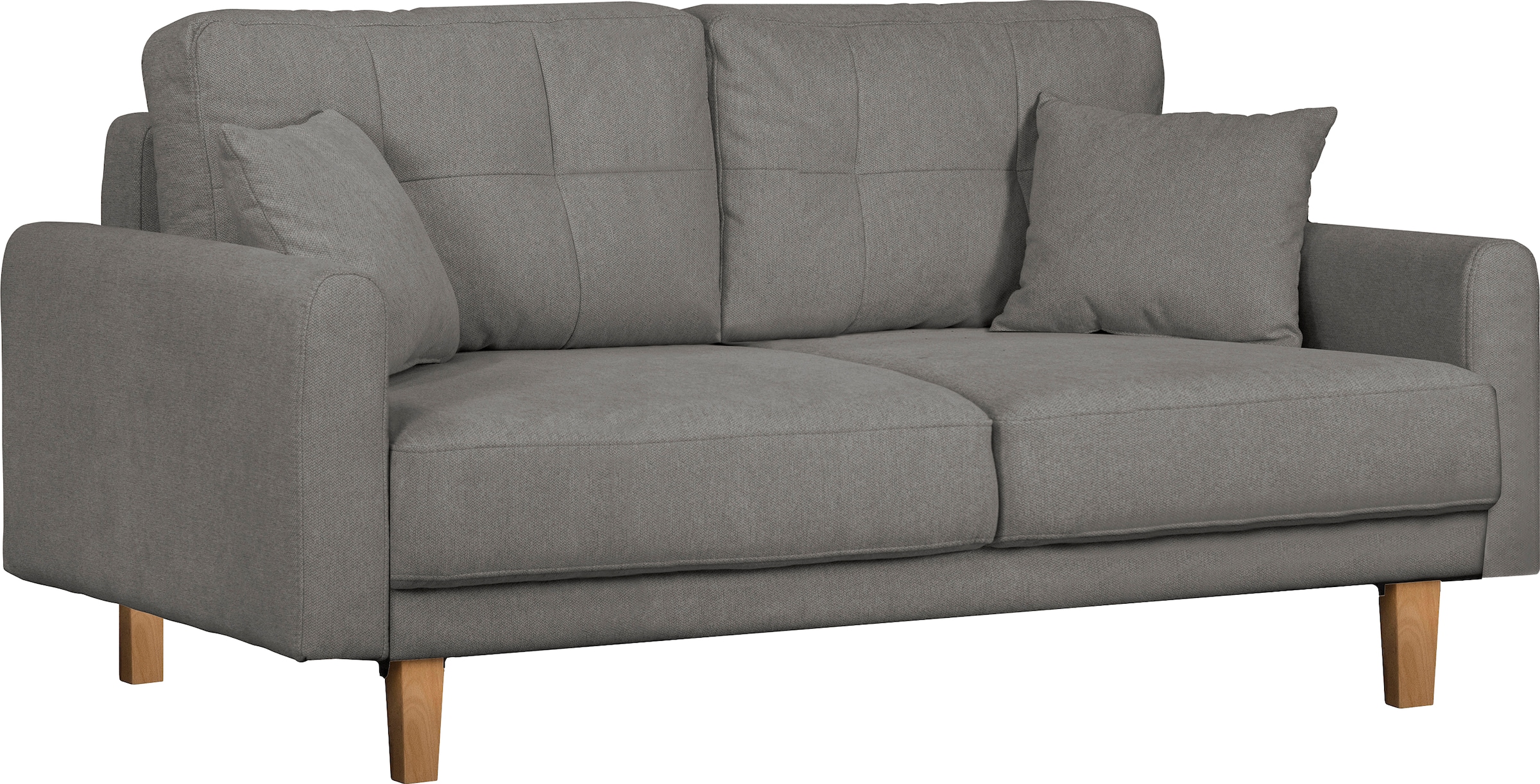 Home affaire 2-Sitzer »TRIPLO mit Wellenunterfederung, Maße B/T/H: 165/100/89 cm«, Sofa mit Steppung im Rückenbereich, incl. Rückenkissen und Zierkissen