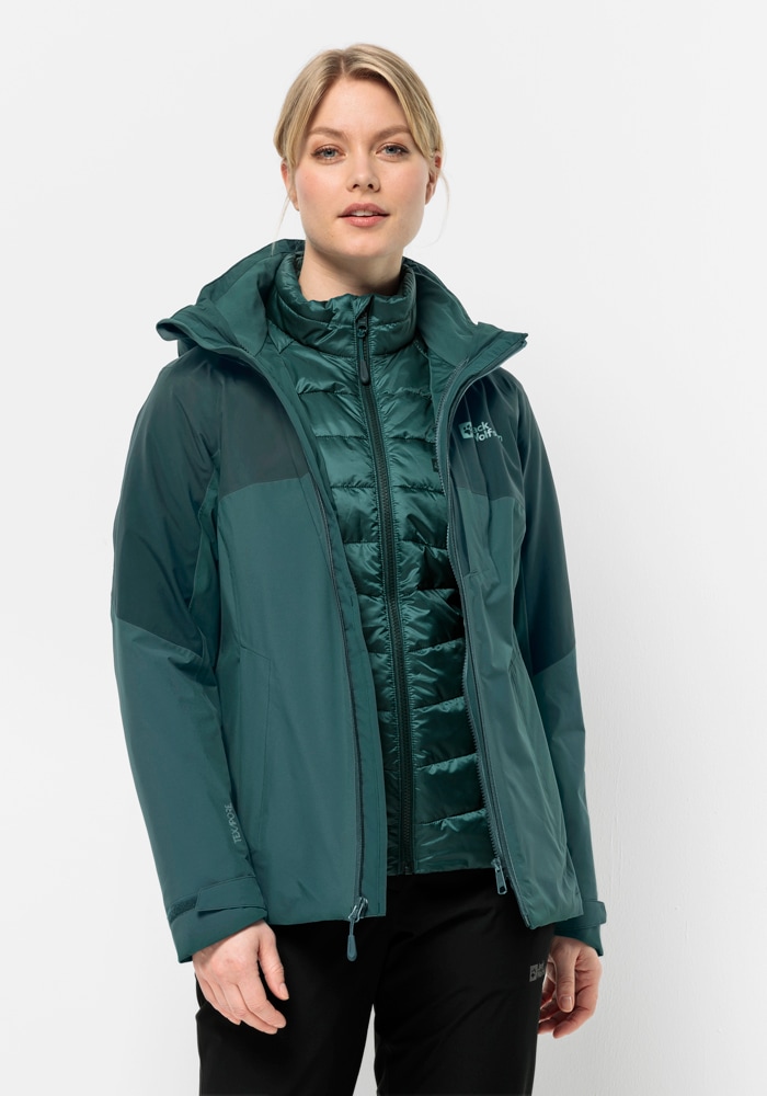 Jack Wolfskin 3-in-1-Funktionsjacke "FELDBERG 3IN1 JKT W", (2 teilig), mit Kapuze