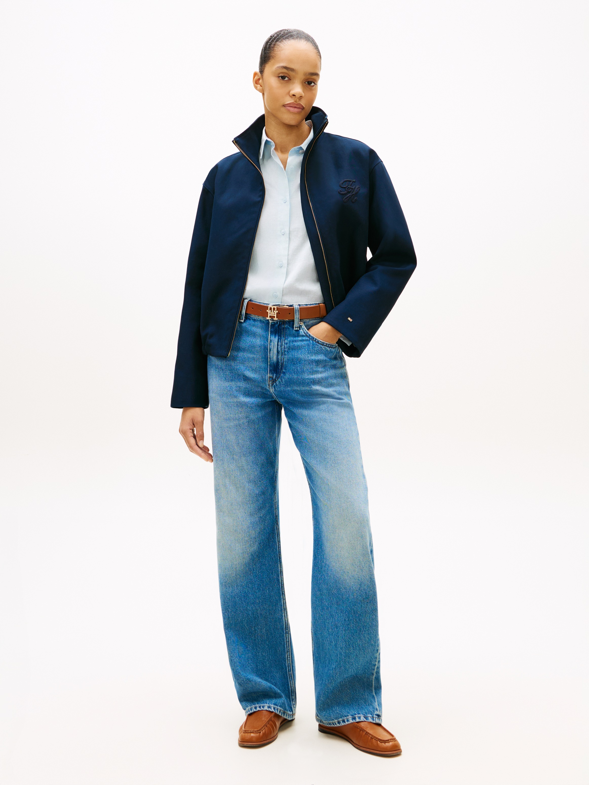 Thumbnail - Tommy Hilfiger Bomberjacke "TH COTTON BOMBER" mit Reißverschluss