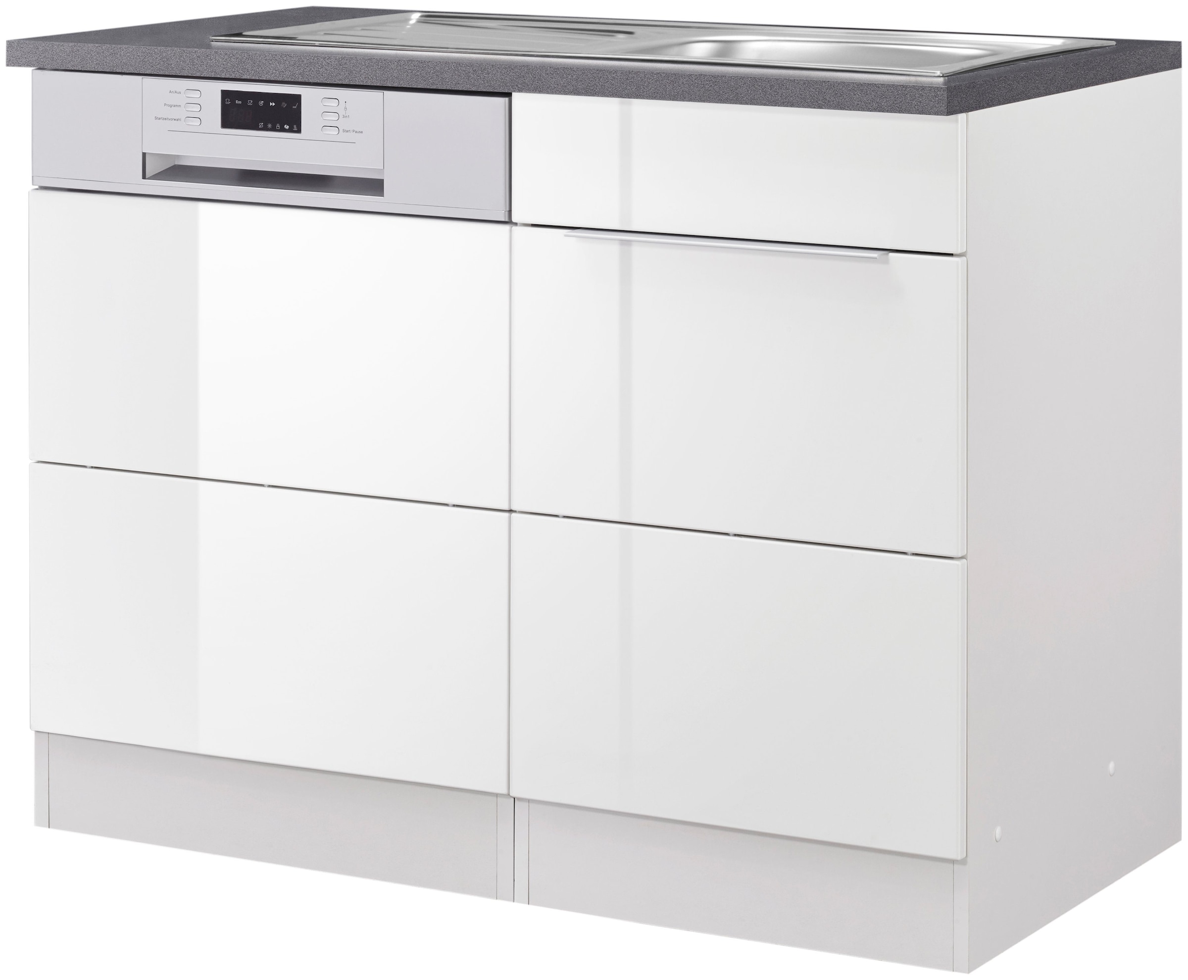 Spülenschrank »KS-Brindisi«, 110 cm breit, inkl. Möbeltür für Geschirrspüler sowie...