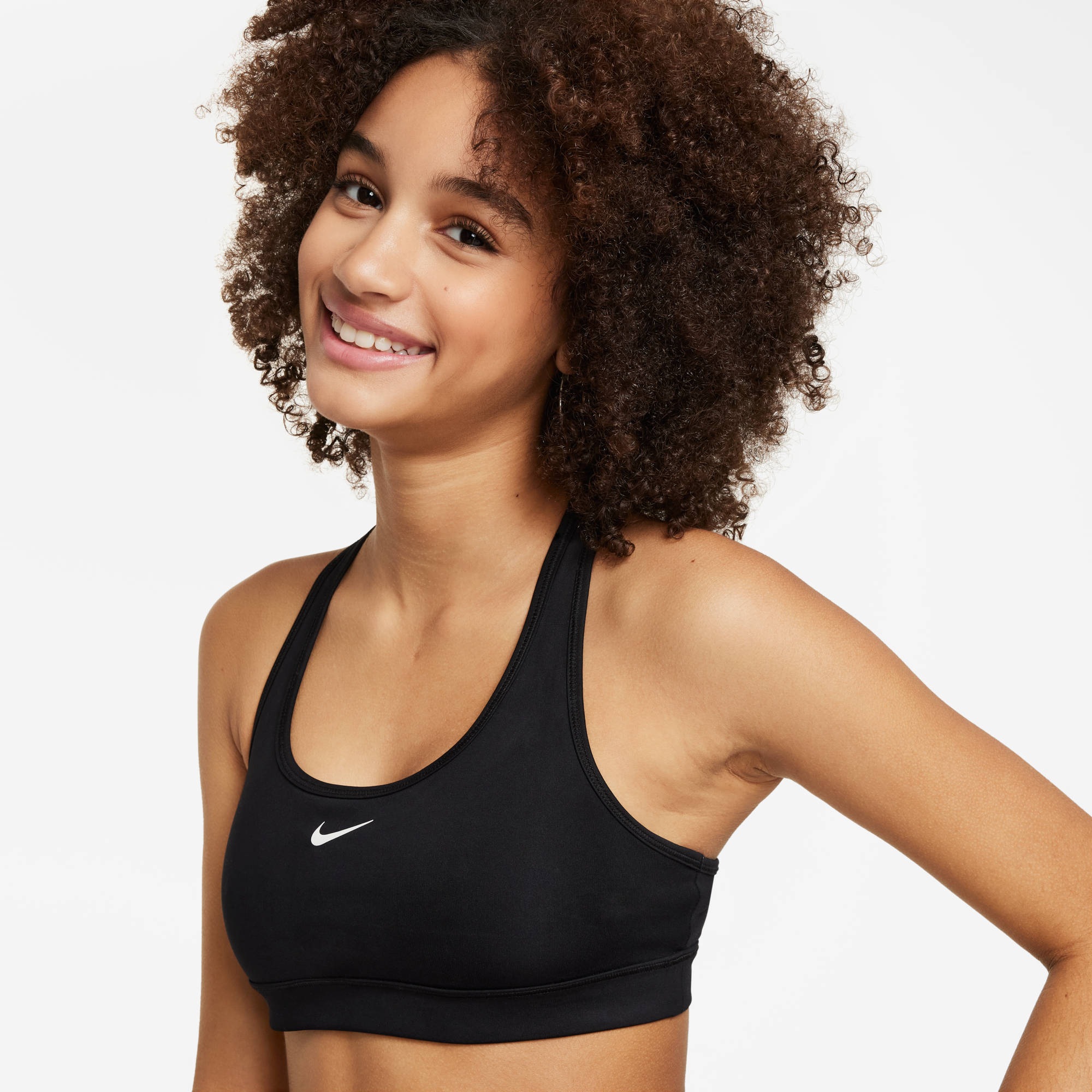 Thumbnail - Nike Sport-BH "G NK DF SWOOSH BRA" für Kinder, mit Elasthan-Anteil, aus Polyester