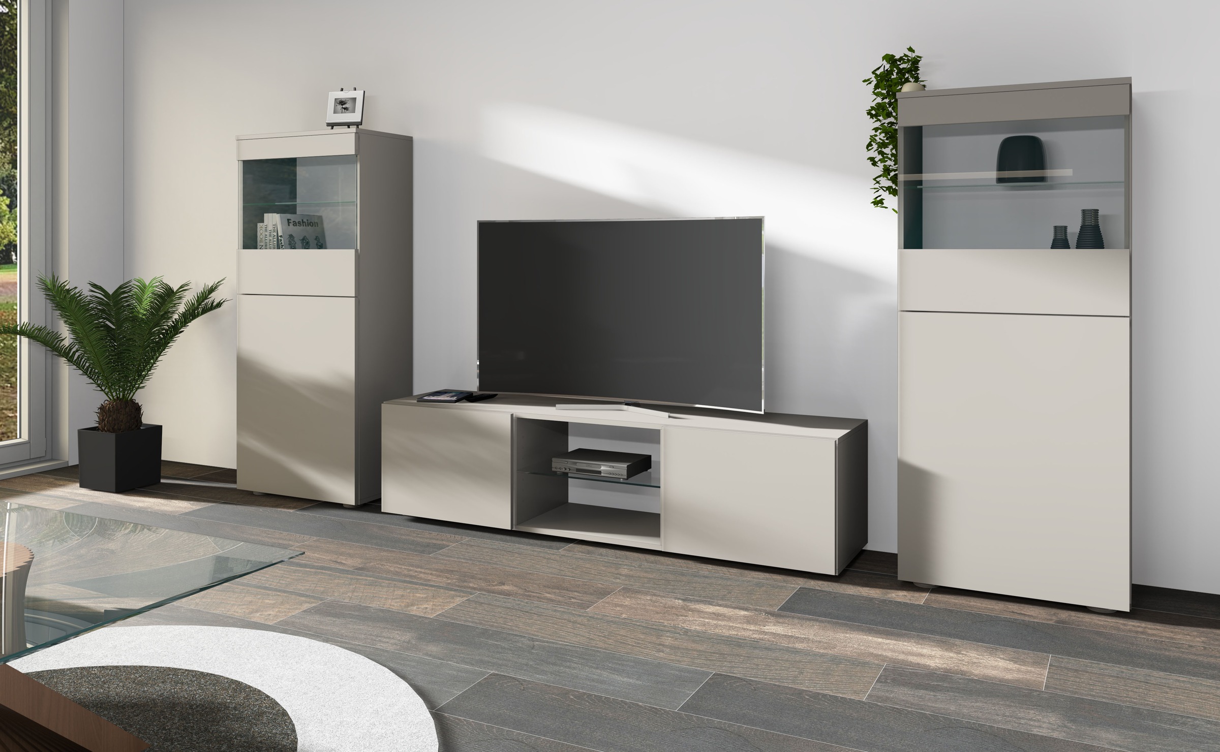 borchardt Möbel Wohnwand "Scala, Mediawand 3-teilig mit 2 Vitrinen und Lowb günstig online kaufen