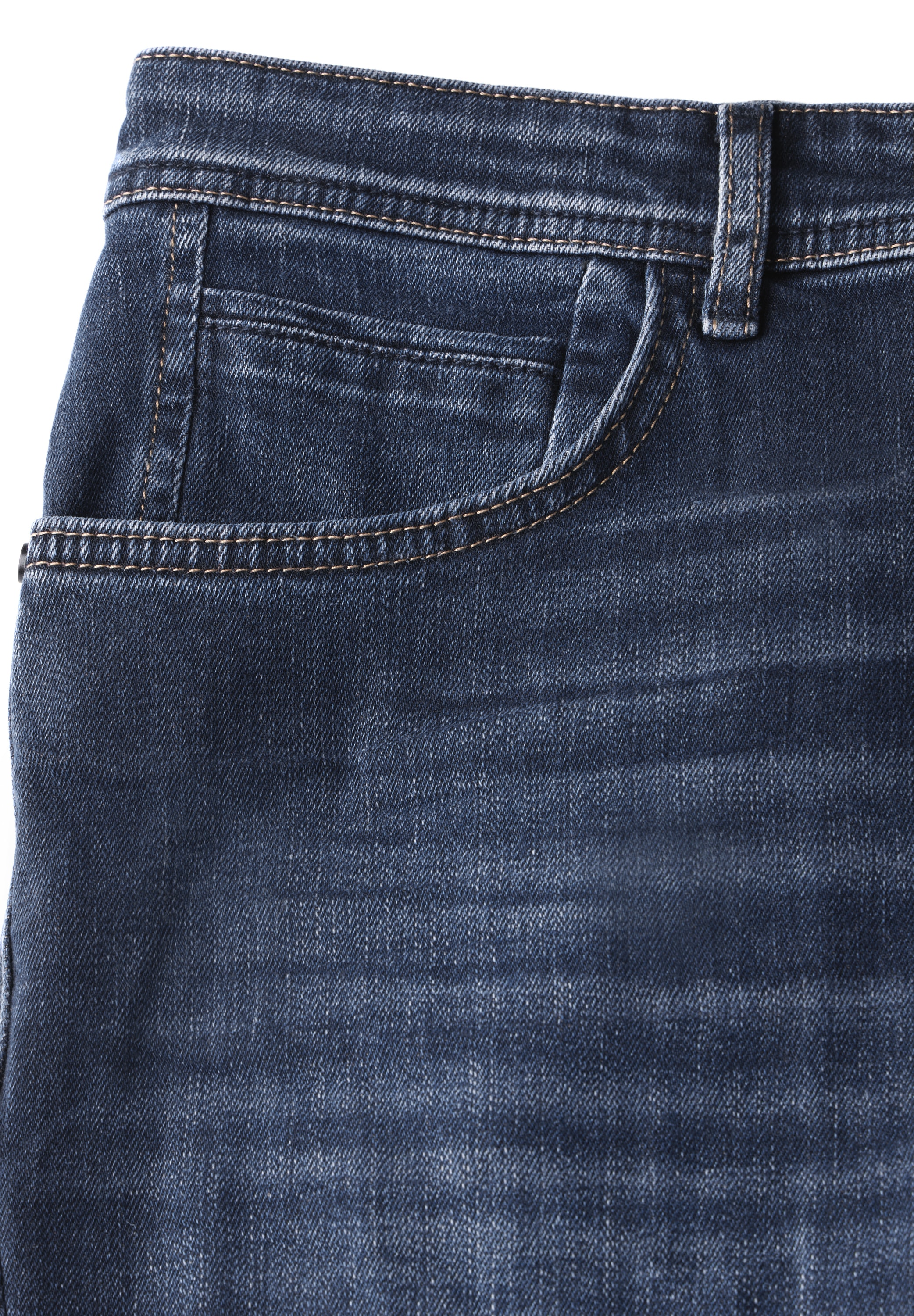 STREET ONE MEN Slim-fit-Jeans, in dunkelblauer Waschung