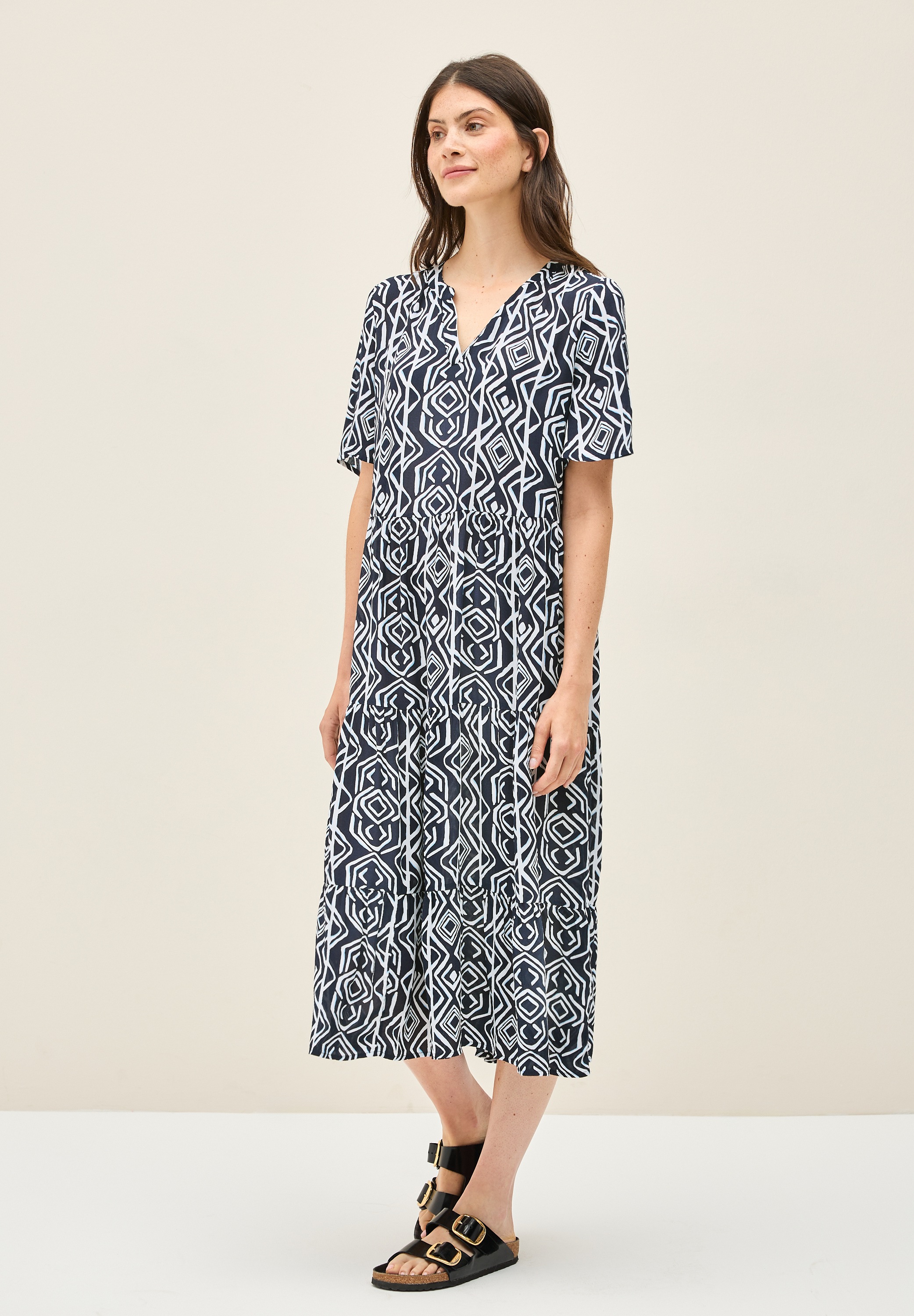 Cecil Midikleid Ohne Taschen mit allover Print günstig online kaufen