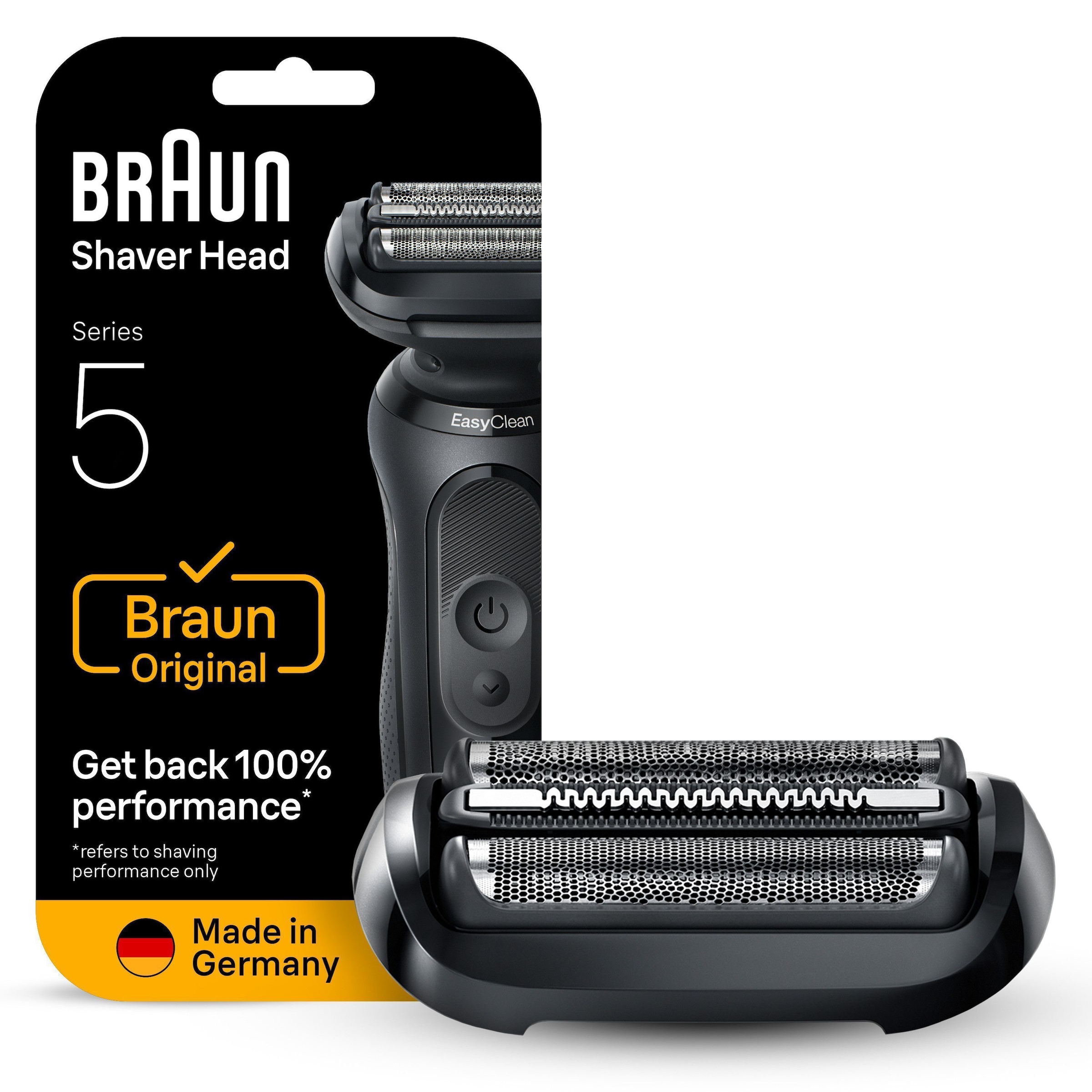 BRAUN Herren Ersatzscherkopf "Series 5 54B", schwarz, Scherköpfe, Kompatibel mit Braun Series 5 Rasierern der Generation 50, 51 und 52
