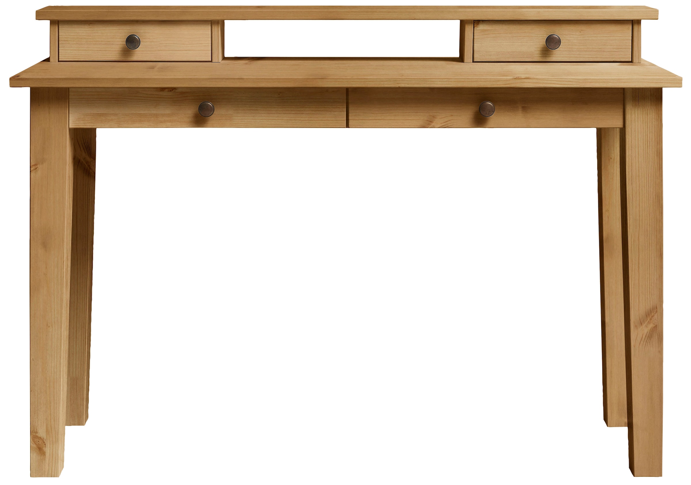 Wohnglücklich by Infantil Schreibtisch »Solvita«, Arbeitstisch Desk mit 2 Schubladen Kiefer massiv Breite 120cm Landhaus