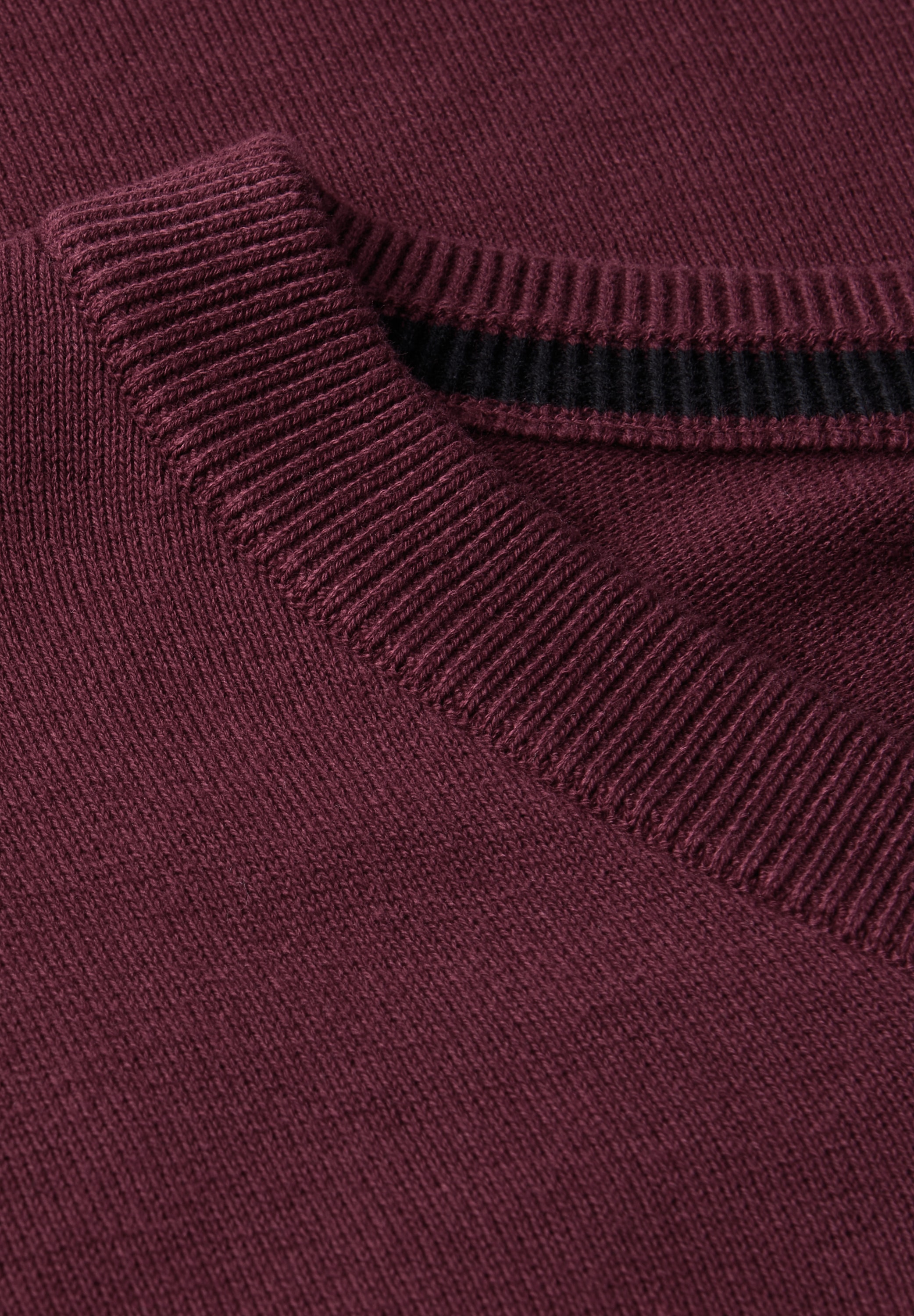STREET ONE MEN Strickpullover, aus reiner Baumwolle