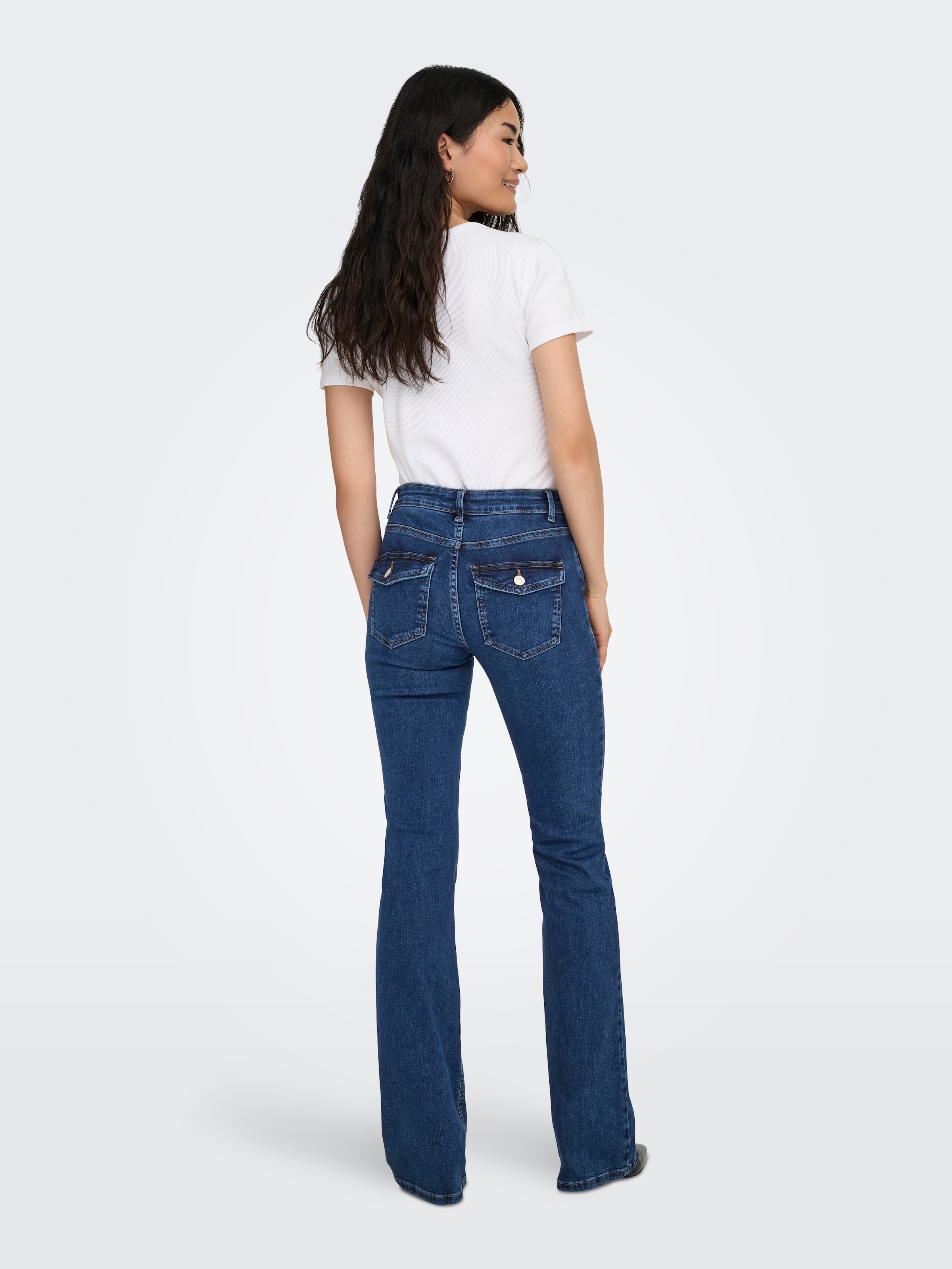 ONLY Bootcut-Jeans »ONLBLUSH MW B-POC FLARED DNM PIM134 NOOS«