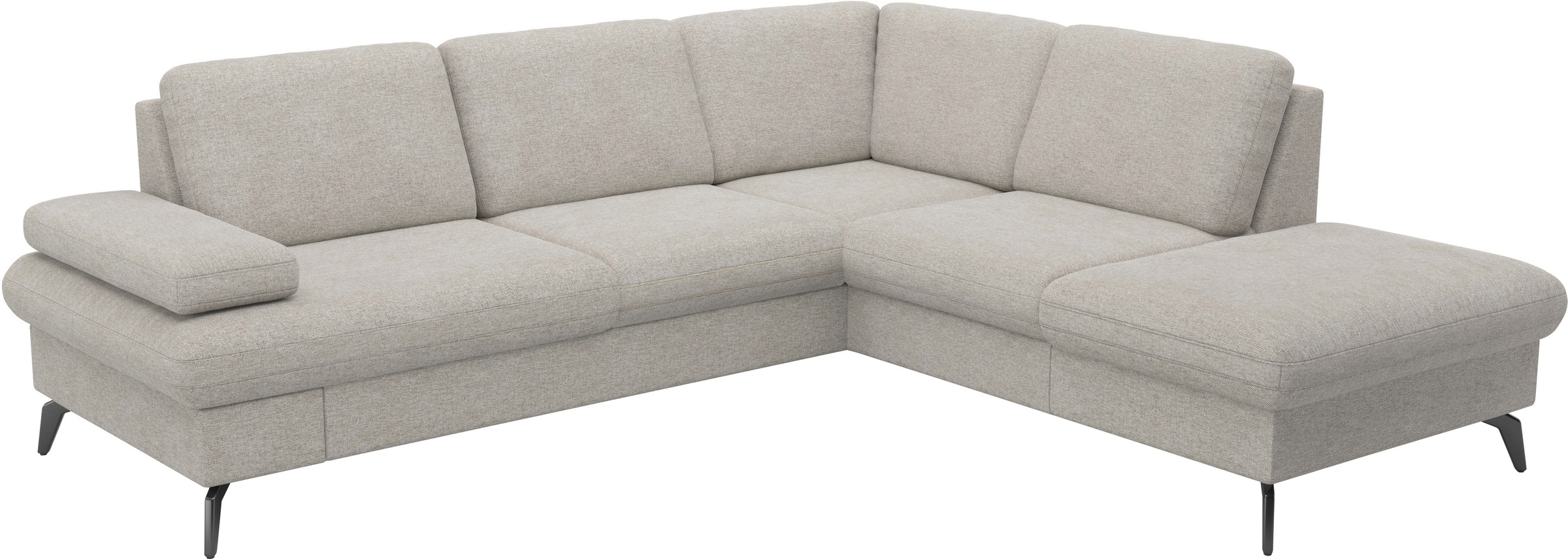 sit&more Ecksofa »Morris Jubi L-Form«, inkl. Armteilfunktion und 1 Zierkissen, wahlweise mit Bettfunktion