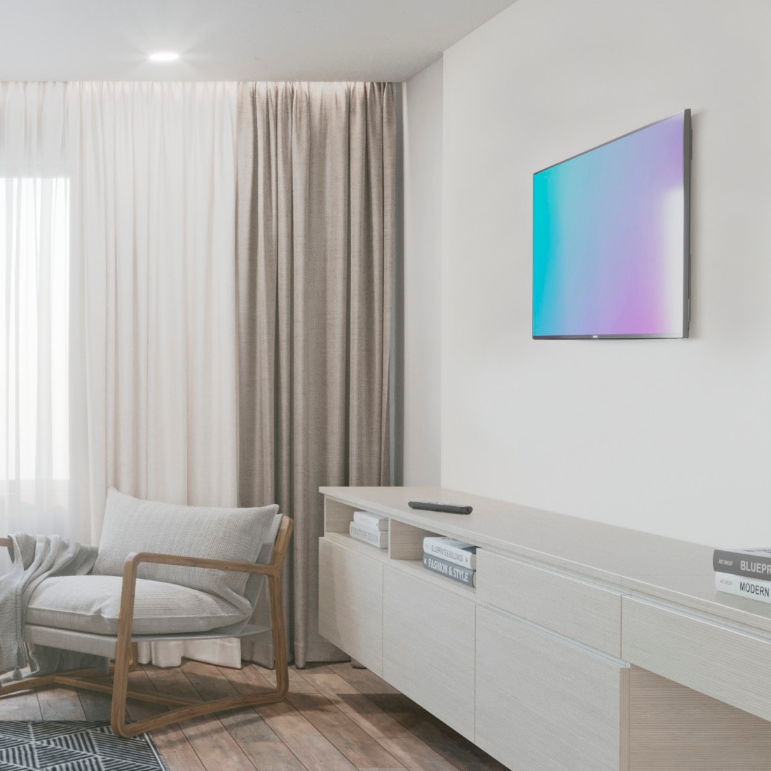 Hama TV-Wandhalterung »Wandhalterung (fix, 32" - 75", VESA 600x400)«, bis 191 cm Zoll