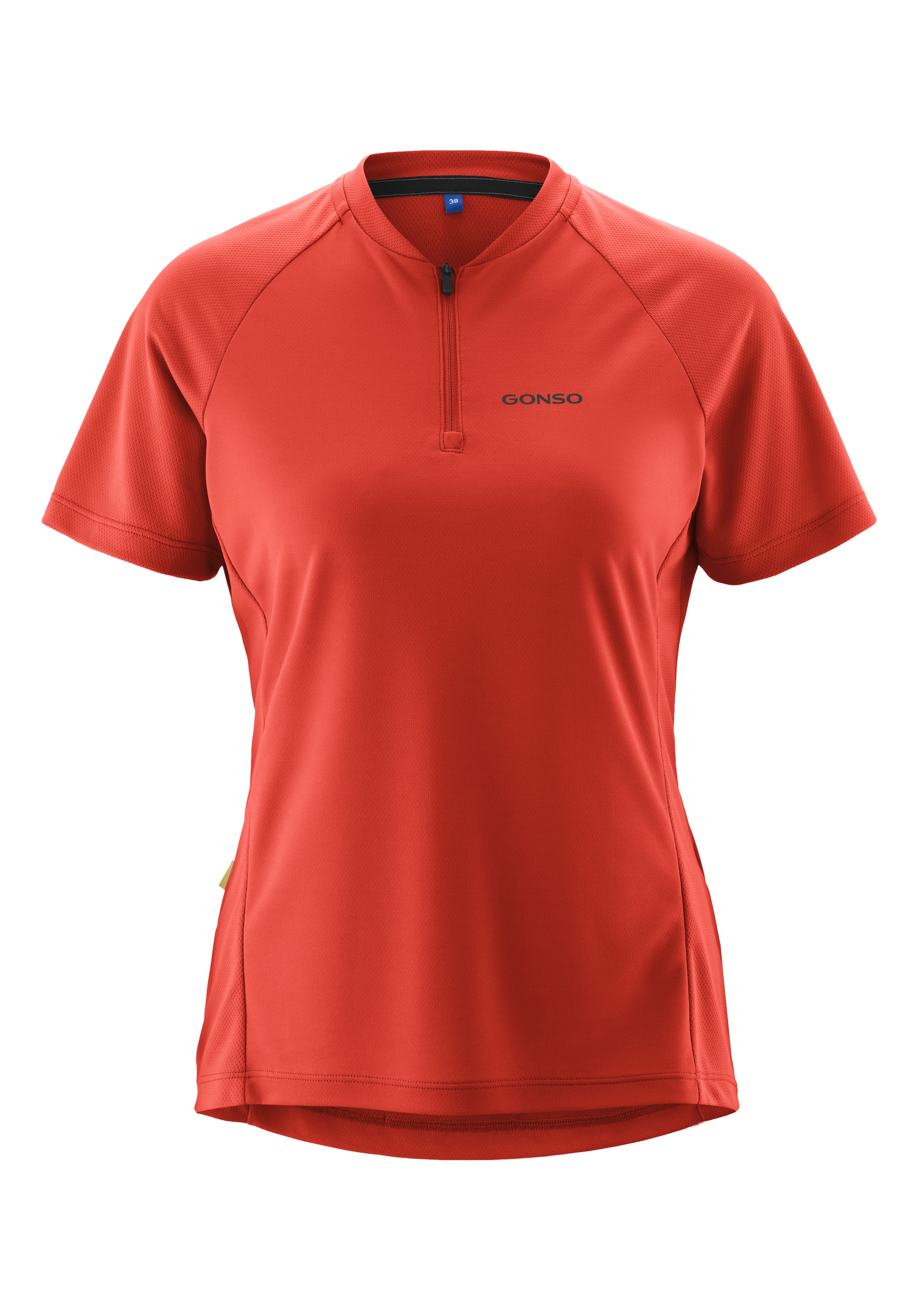 Gonso Radtrikot "SITIVO Jersey Blue W" Damen Fahrradtrikot mit Rückentasche, Half-Zip Trikot, Loose Fit