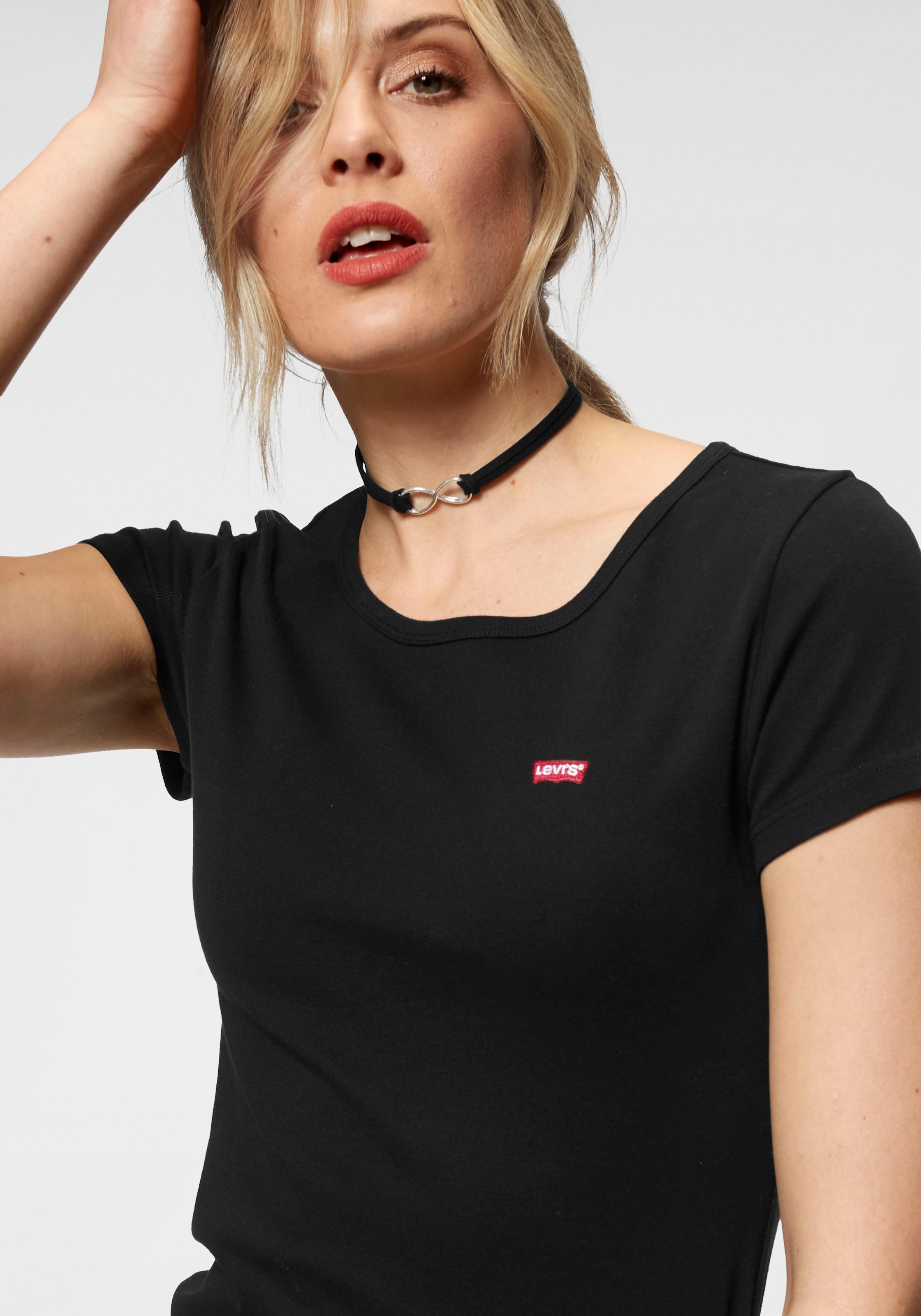 Levi's® T-Shirt »Mini-Logo«, (2 tlg., 2er-Pack), mit kleiner Markenlogo-Stickerei auf der Brust