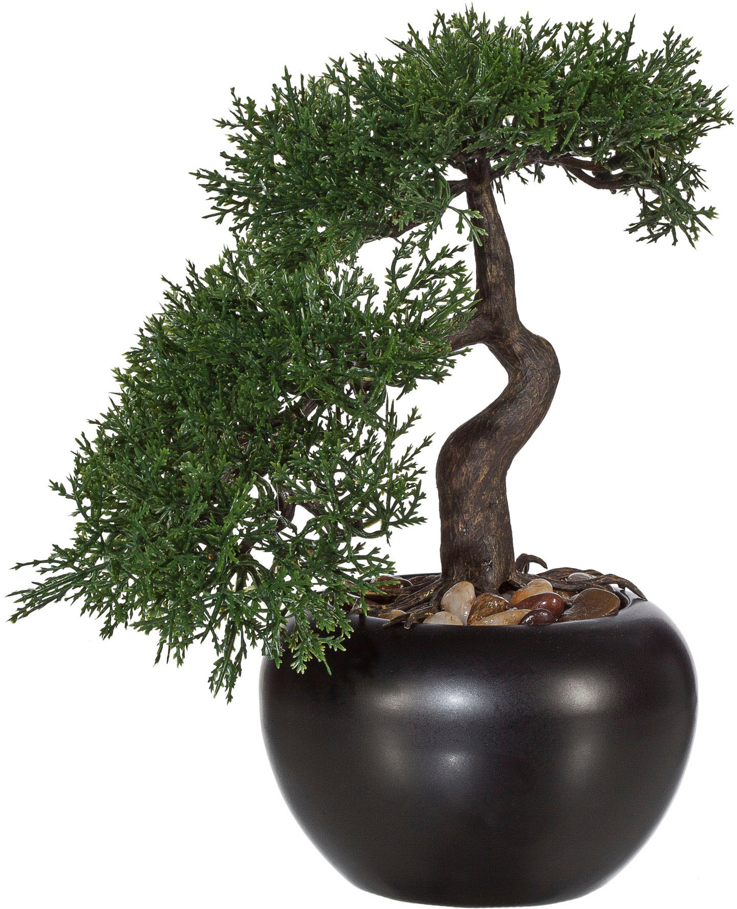 Creativ green Kunstbonsai "Bonsai Zeder im Keramiktopf"