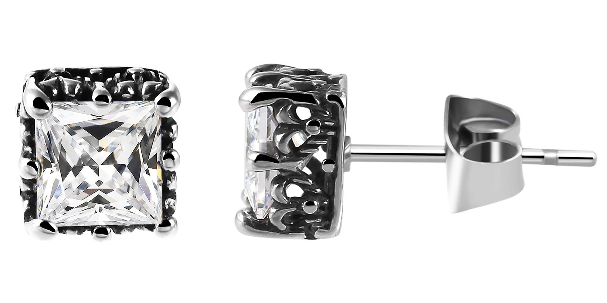 Adelia´s Paar Ohrhänger "Damen Ohrringe – Ohrstecker aus Edelstahl mit Zirk günstig online kaufen