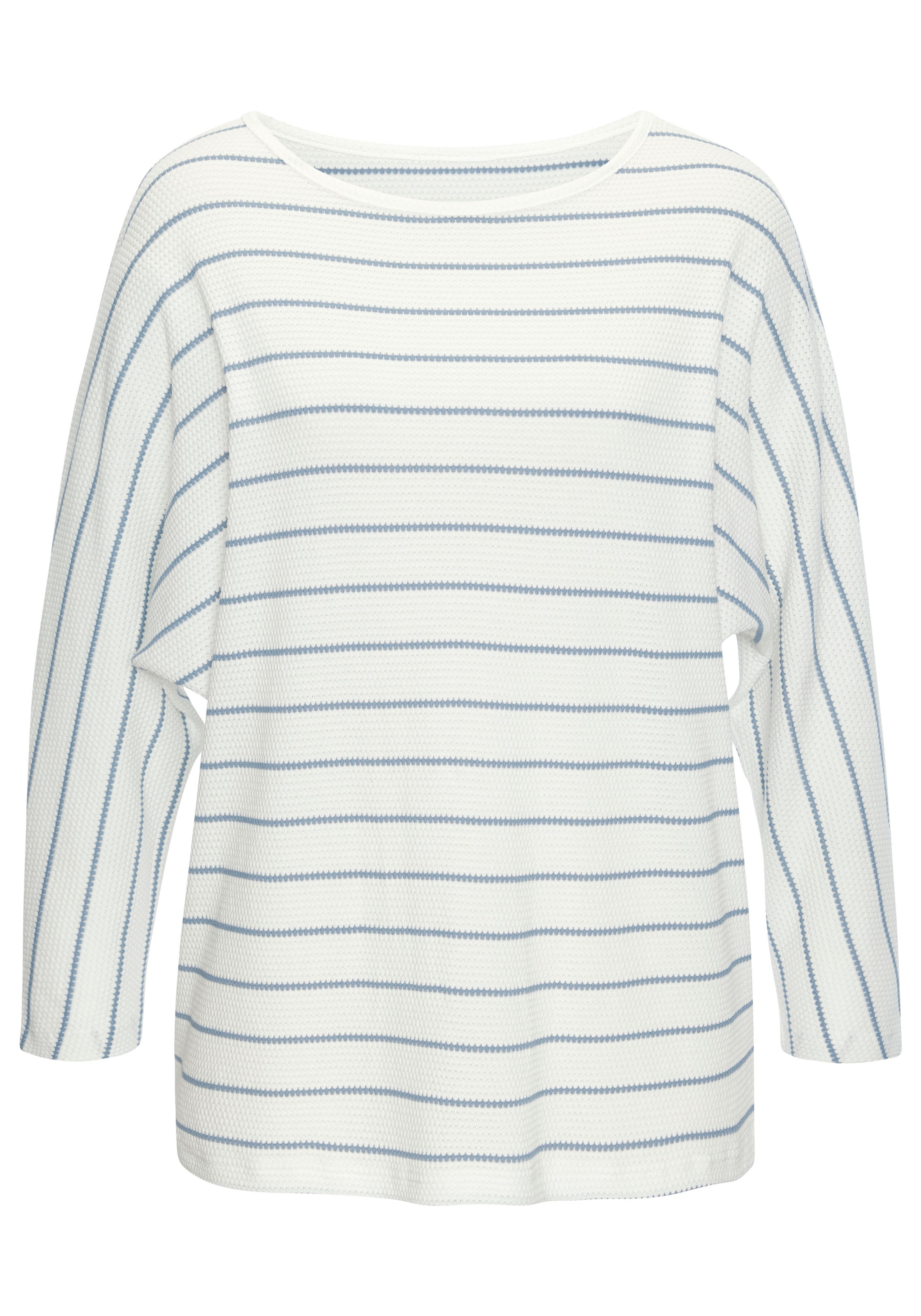 Vivance 3/4-Arm-Shirt "mit modischer Streifenstruktur", aus pflegeleichter günstig online kaufen