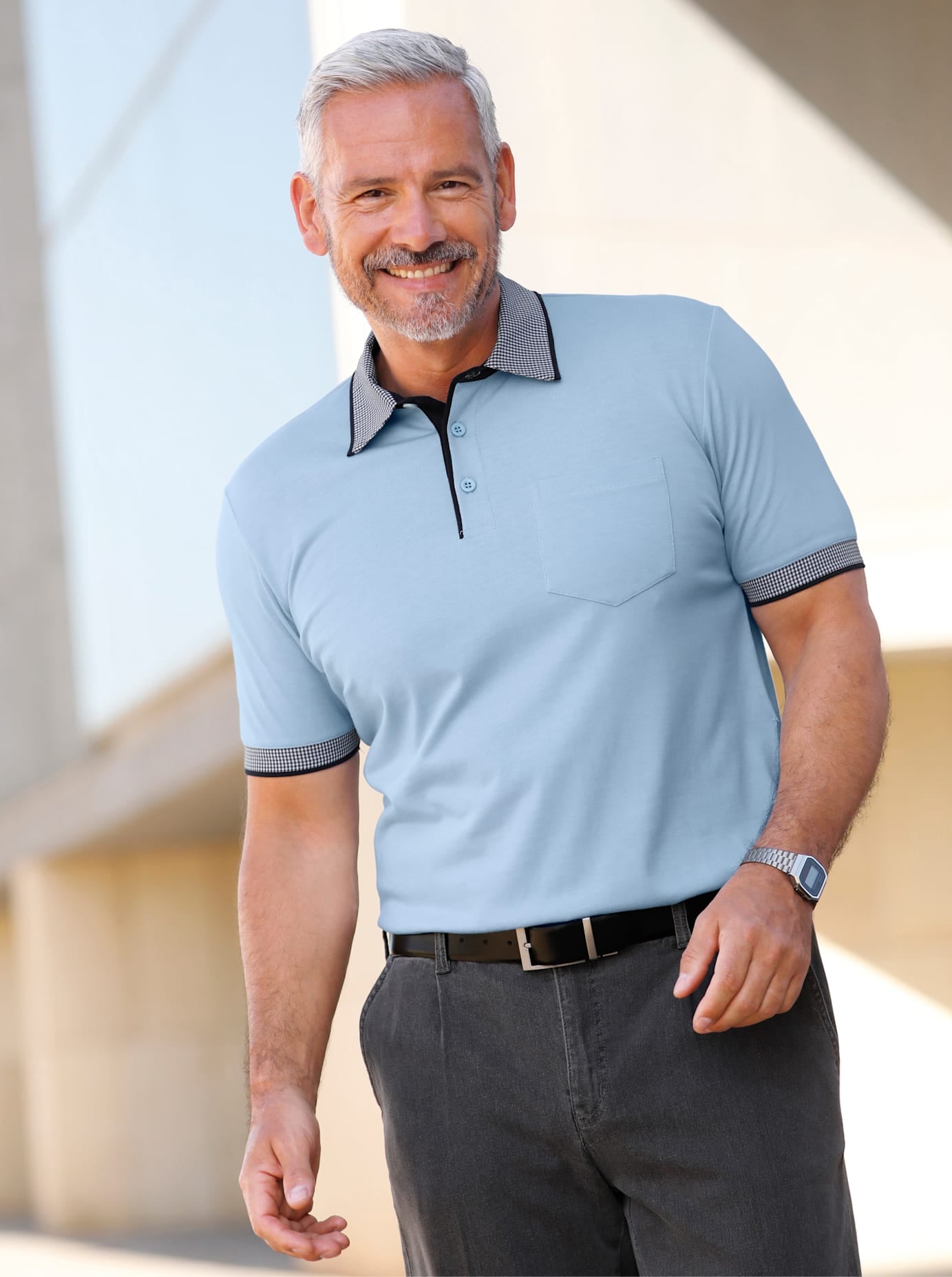 Marco Donati Poloshirt "Kurzarm-Poloshirt" 1 Stk. tlg. günstig online kaufen