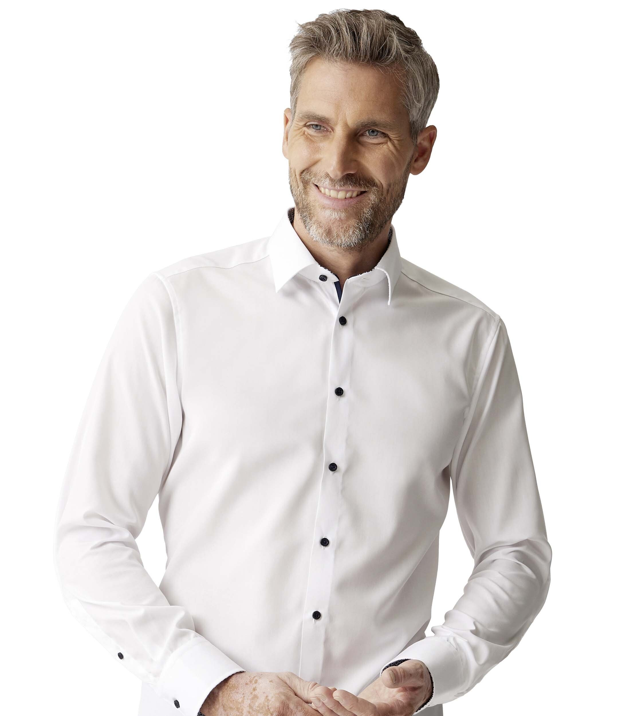 VENTI Herren Businesshemd "VENTI Businesshemd uni", weiß, Gr. 46, unifarben, 100% Baumwolle, Hemden