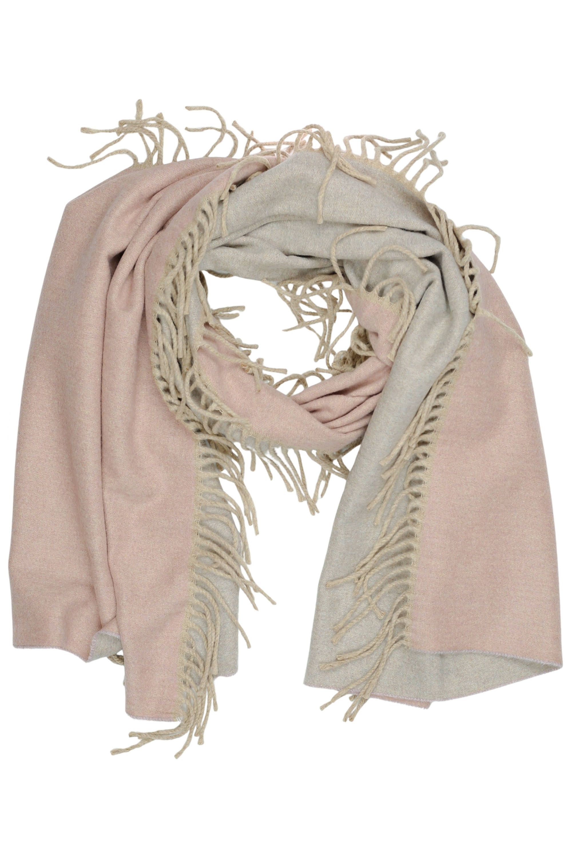 COLLEZIONE ALESSANDRO Wollschal »Wendeschal«, in rosa-grau, Made in Italy