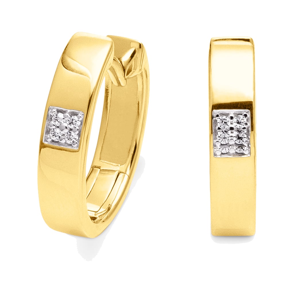 Orolino Paar Creolen »Gold 585 Brillanten 0,03ct.«