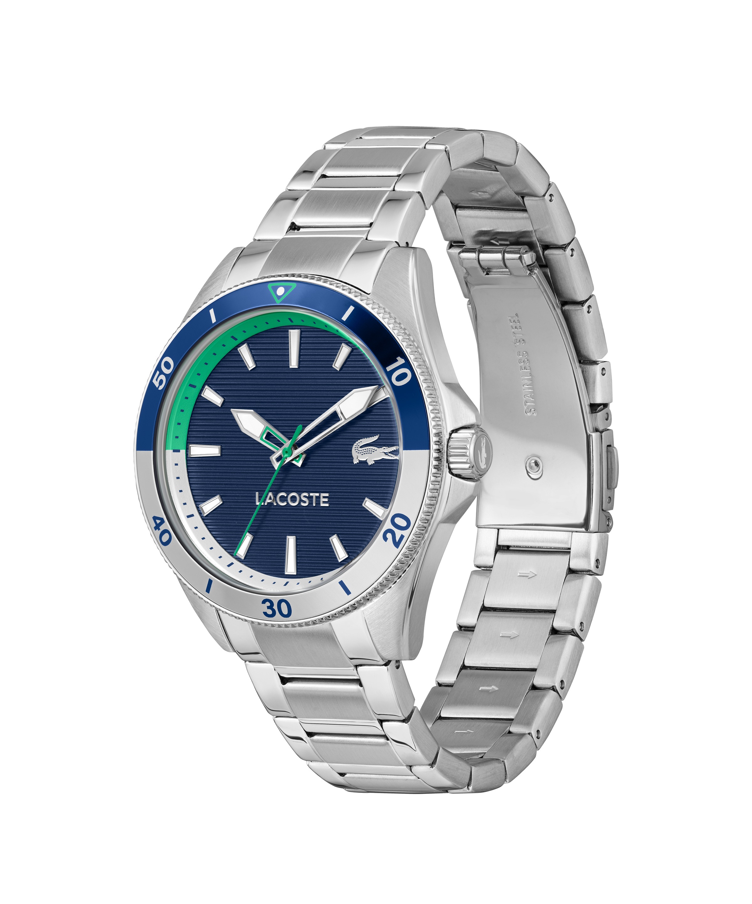 Lacoste Quarzuhr »MAINSAIL« Armbanduhr, Herrenuhr, Edelstahlarmband, analog