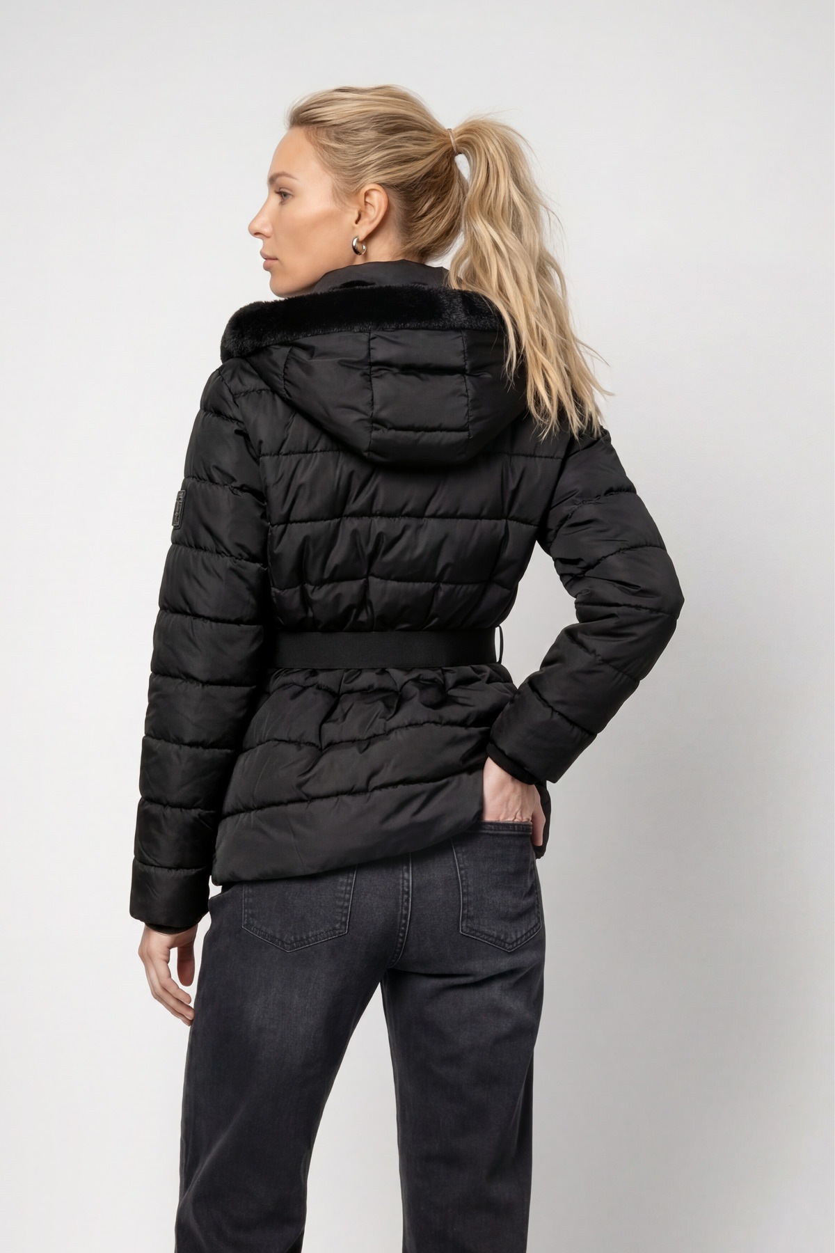 Monari Steppjacke »Jacke Stepp + fake fur« mit Kapuze Regular fit mit Kapuze