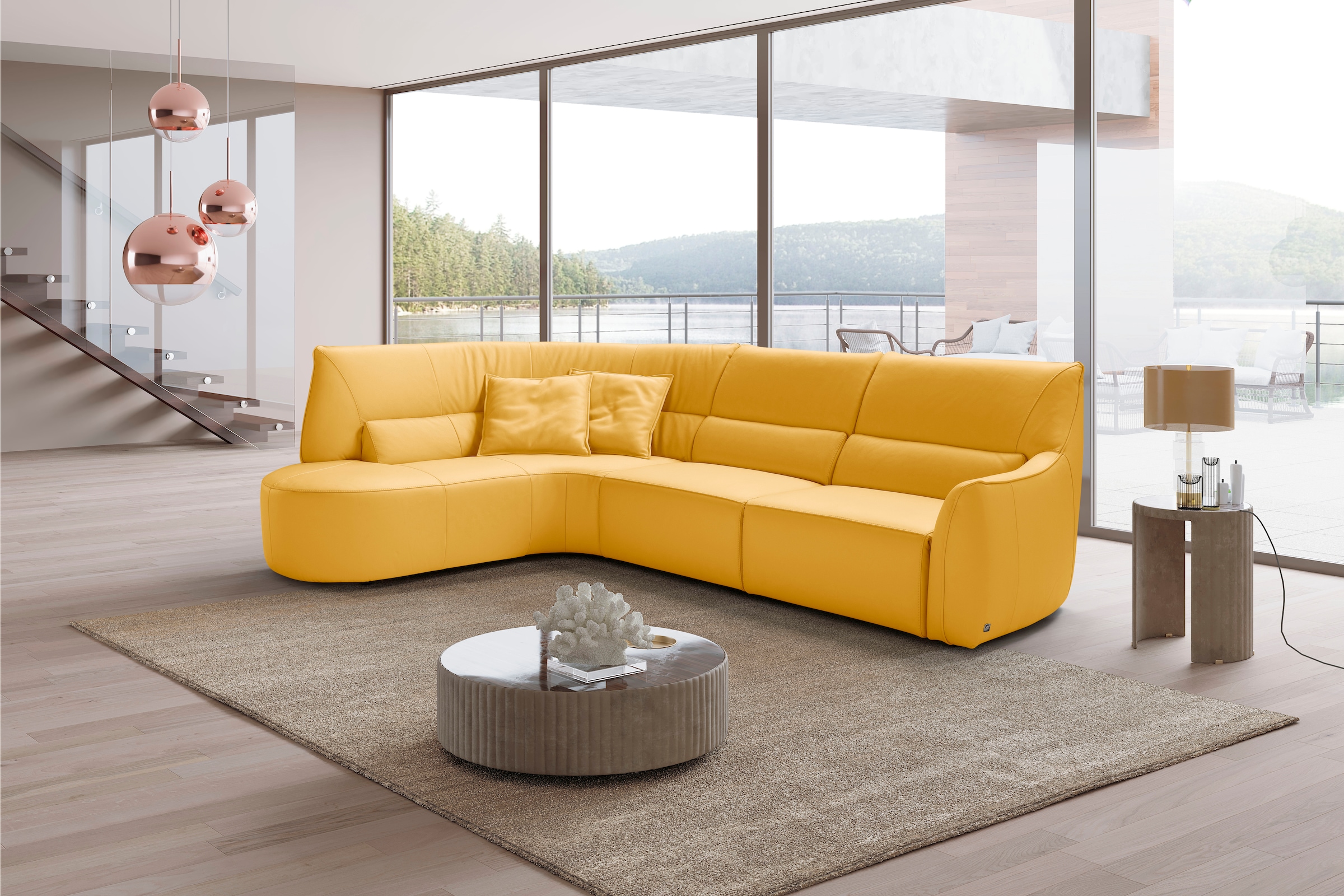 Egoitaliano Ecksofa "Puffy, extravagant & edel, Retro Designsofa, hoher Sit günstig online kaufen