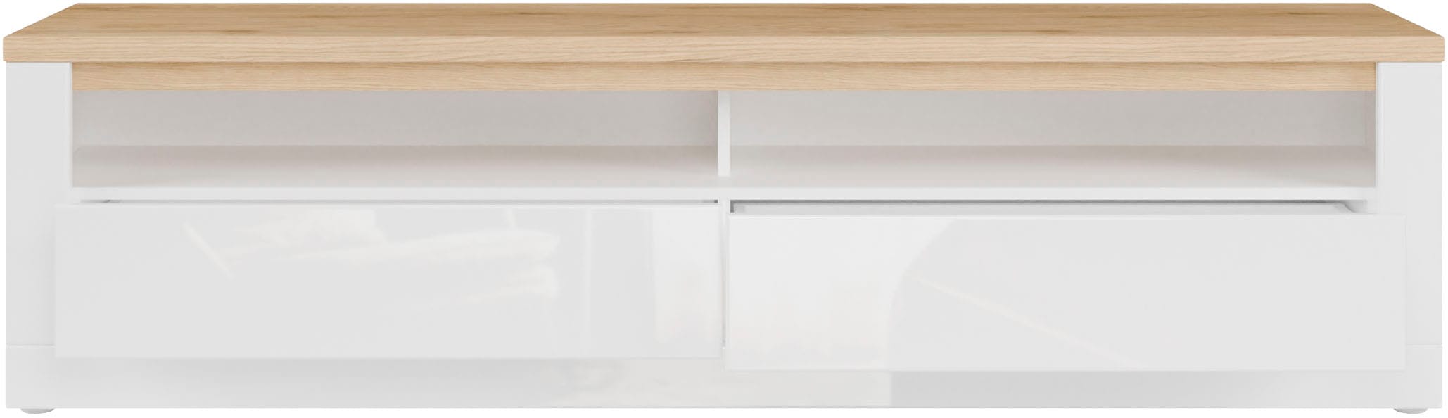 FORTE TV-Board »TV-Schrank, grifflos, offene Fächer« B/H/T 181,1/48,2/41,6 cm, Front glänzend