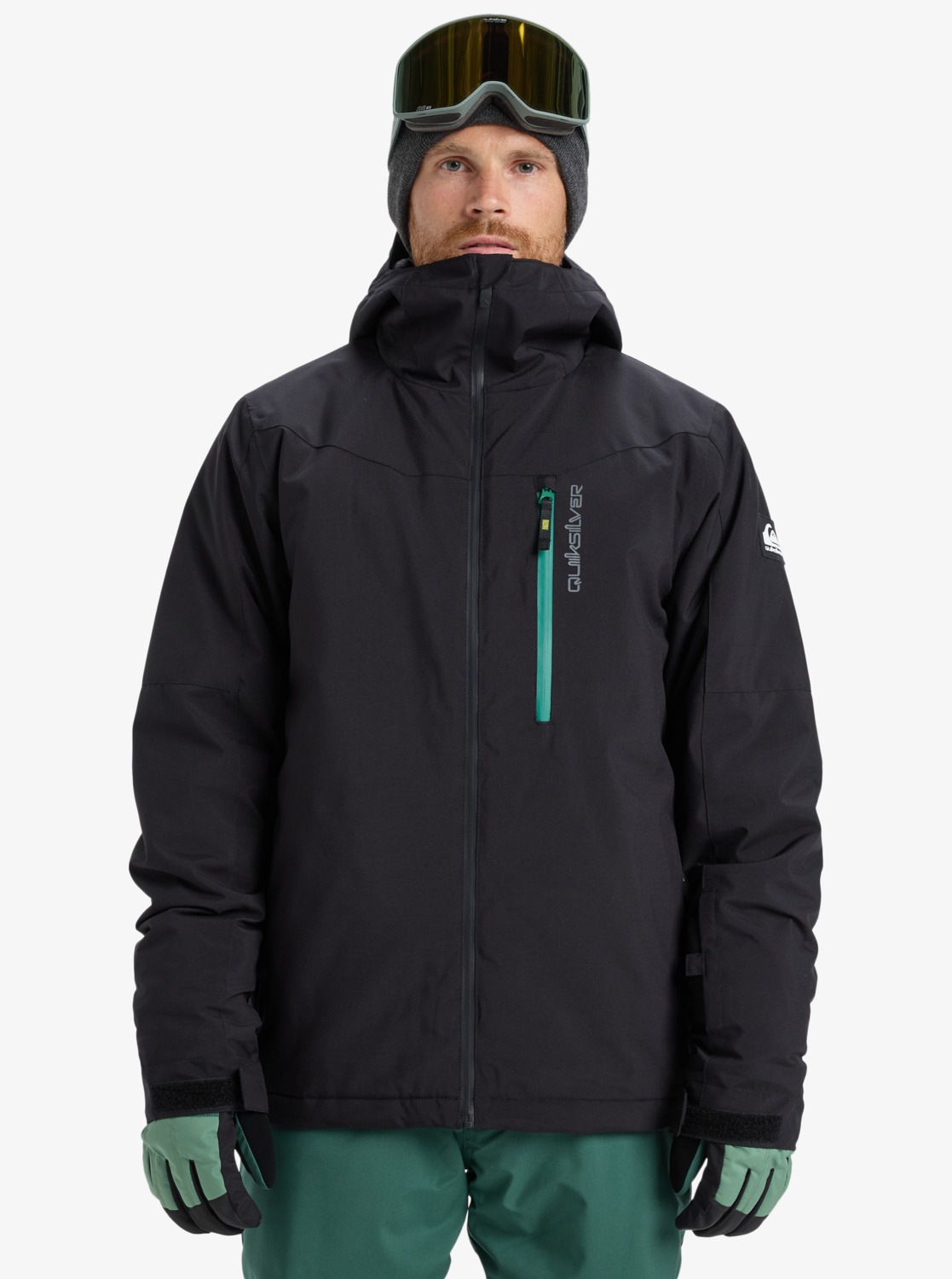 Quiksilver Skijacke "TITANO JK" mit Reißverschluss, aus Polyester, gerader Abschluss, normale Länge