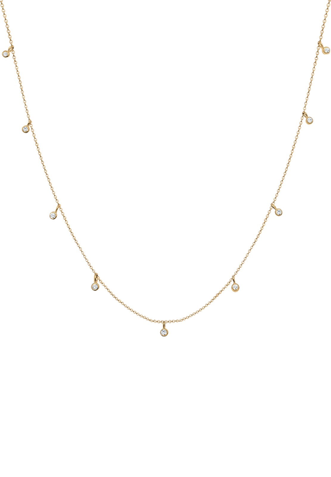 Elli Collierkettchen »Weiß 925 Sterling Silber, mit Kristallen von Swarovski®«