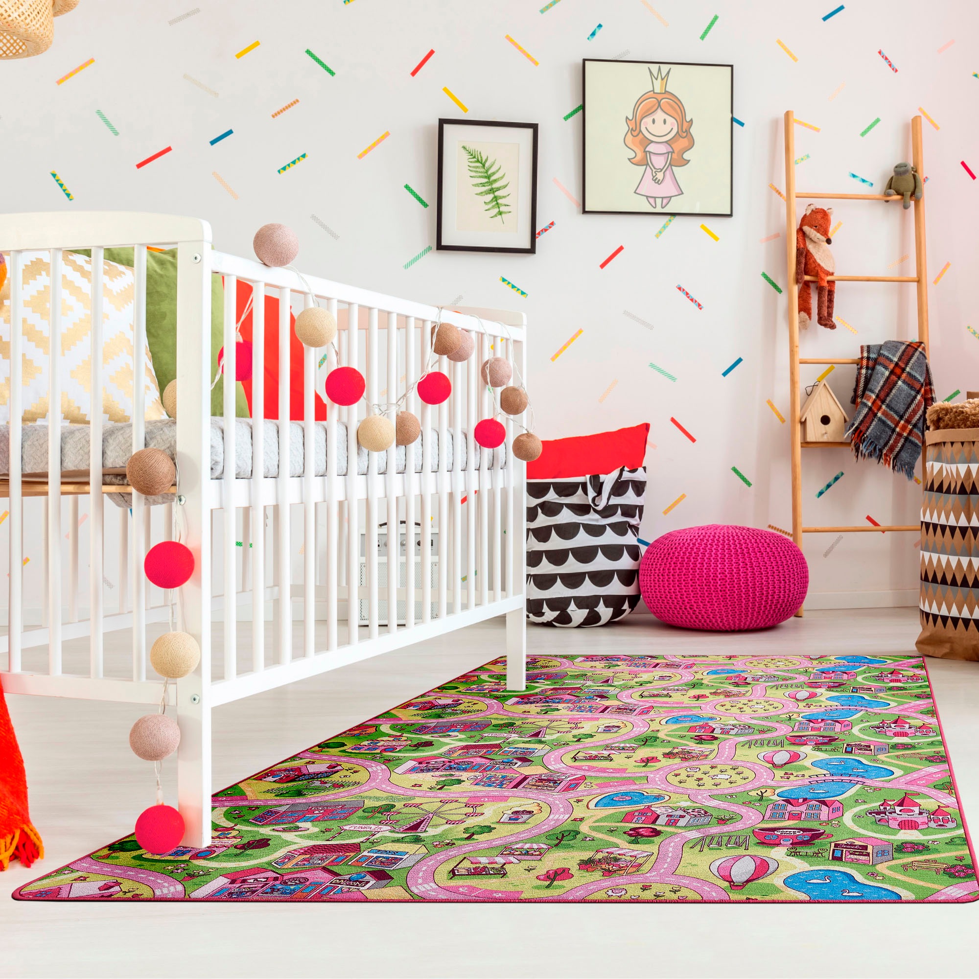 Andiamo Kinderteppich »Straße, LAGERRÄUMUNG!«, rechteckig, 5 mm Höhe, Straßen-Spiel-Teppich, Sonderposten, für Mädchen & Jungen