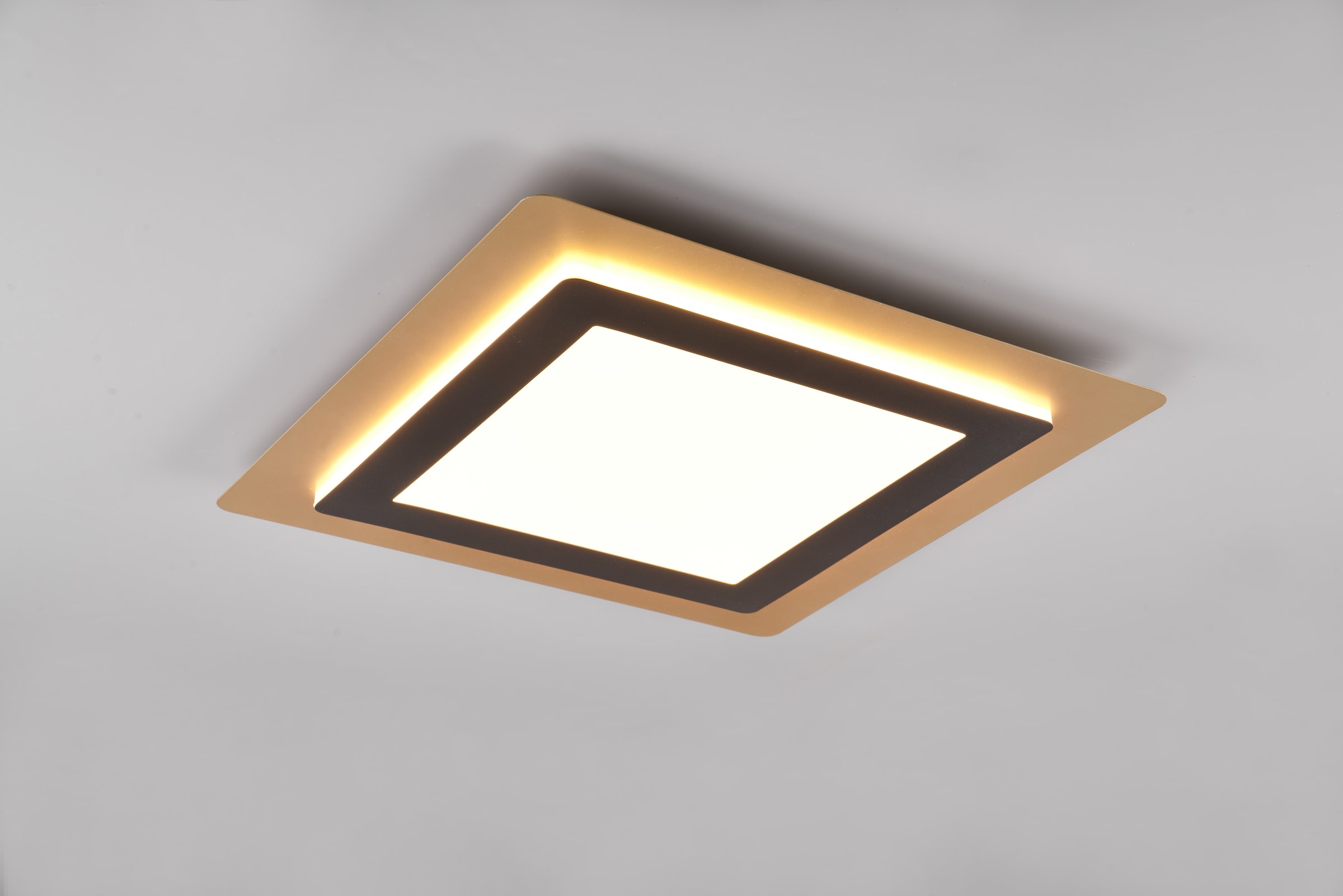TRIO Leuchten LED Deckenleuchte »MORGAN, quadratische Deckenlampe 45x45cm, dimmbar, CCT, Memoryfunktion«, 1 flammig, Leuchtmittel LED-Board | LED fest integriert, Nachtlicht, Timer, 46W 6000 Lumen, 2700-6500 Kelvin, mit Fernbedienung