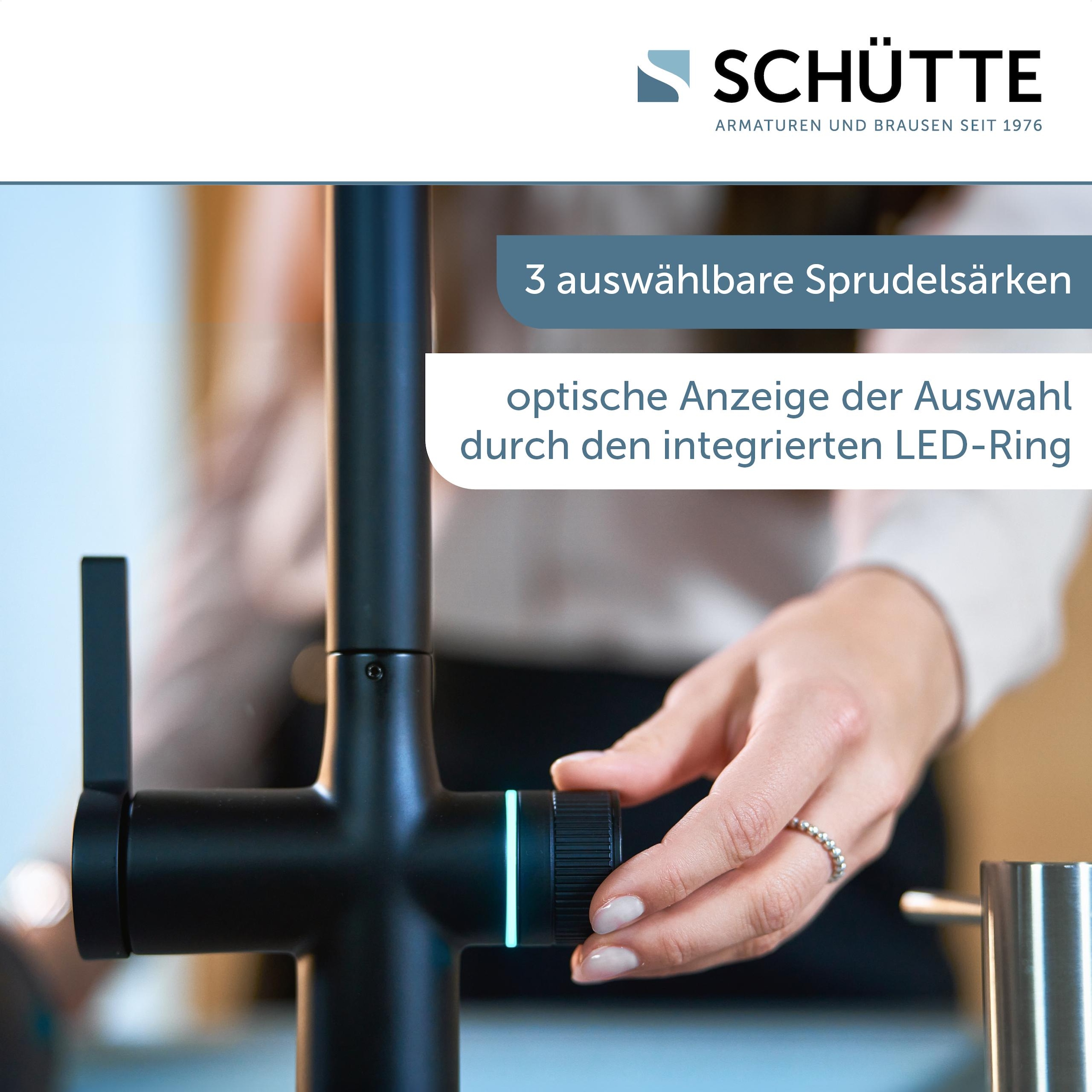 Schütte Spültischarmatur »»AQUASTAR PREMIUM« Sprudelwasser-Spültischarmatur«, mit Kühlsystem, Filter, Filterkopf und handelsüblicher CO2-Kartusche