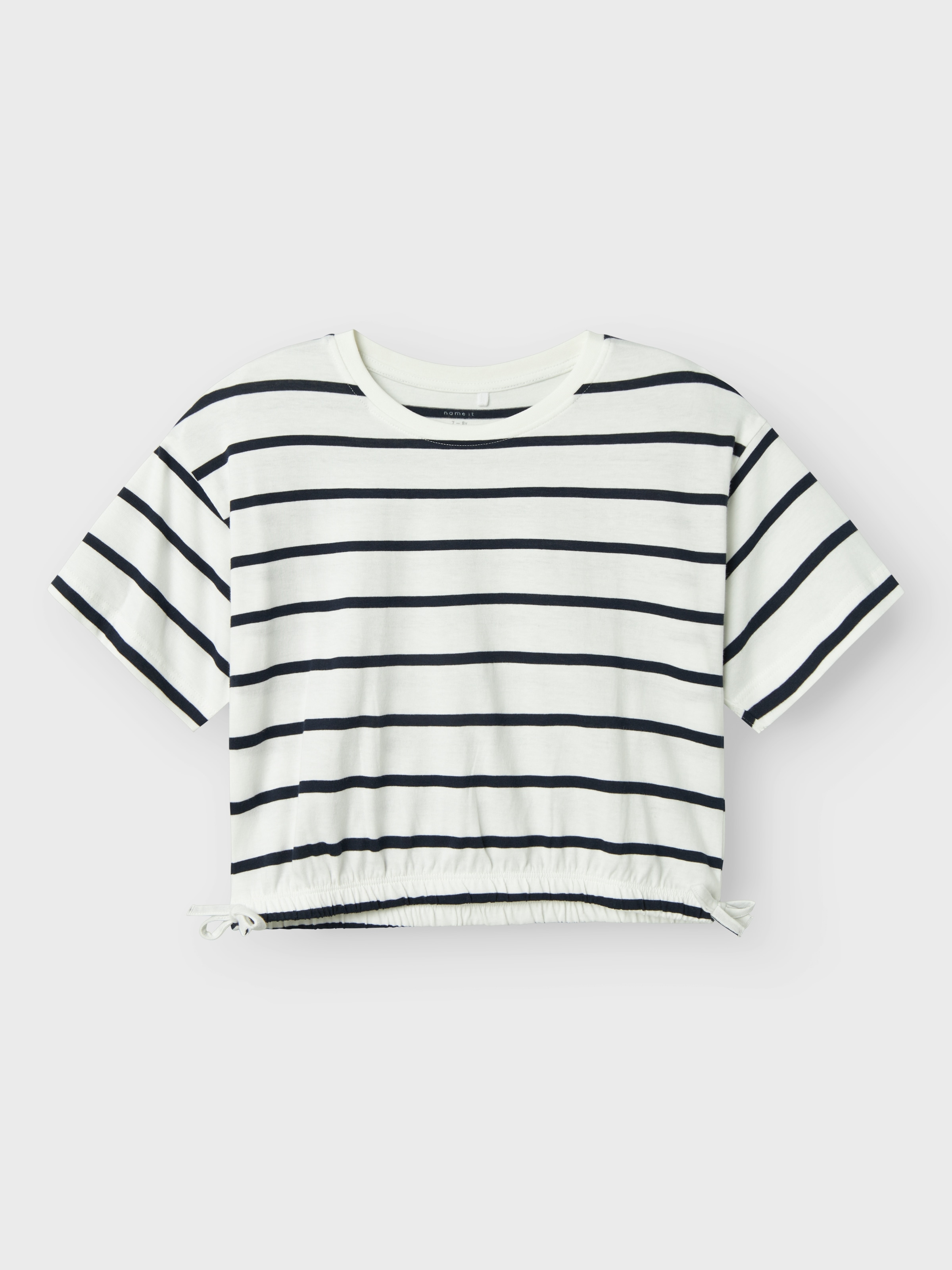 Name It T-Shirt »NKFFUNION SS CROPPED BOXY TOP NOOS« mit Kordelzug in der Taille