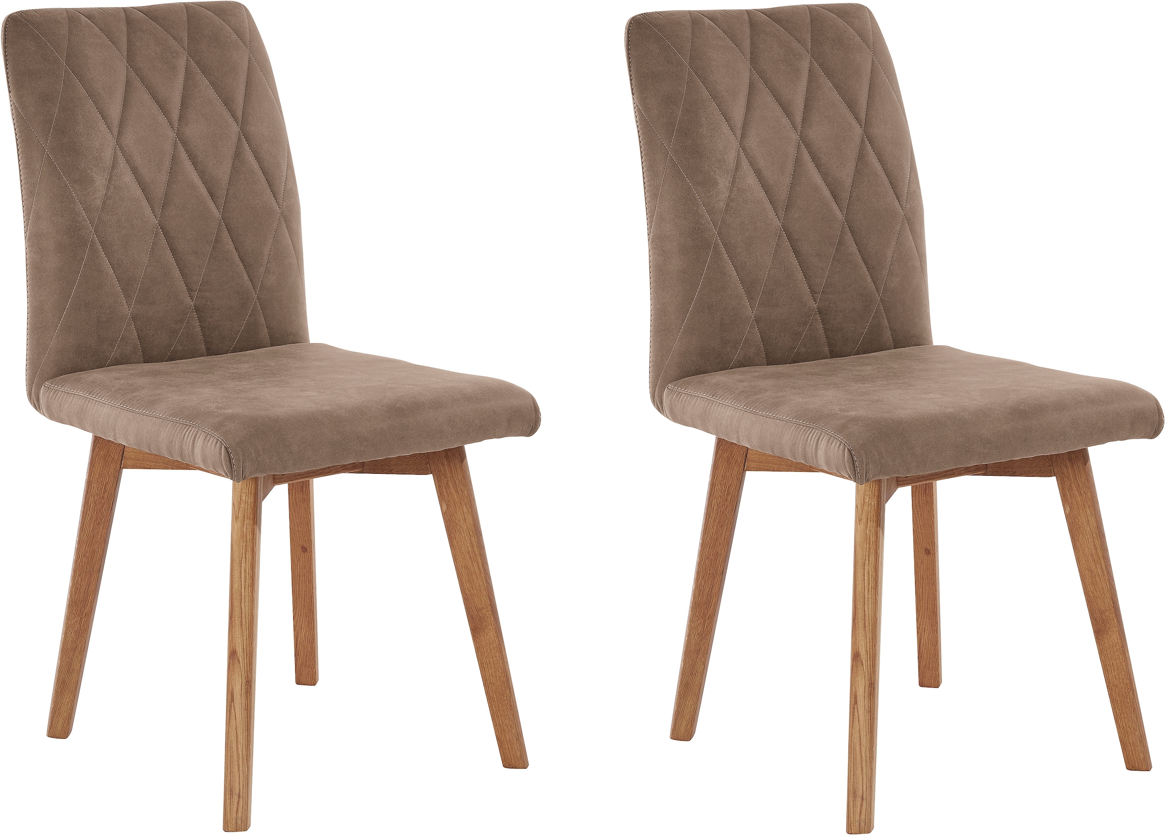Home affaire Esszimmerstuhl "Brest" (Set) 2 Stk. Microfaser Gestell aus Eic günstig online kaufen