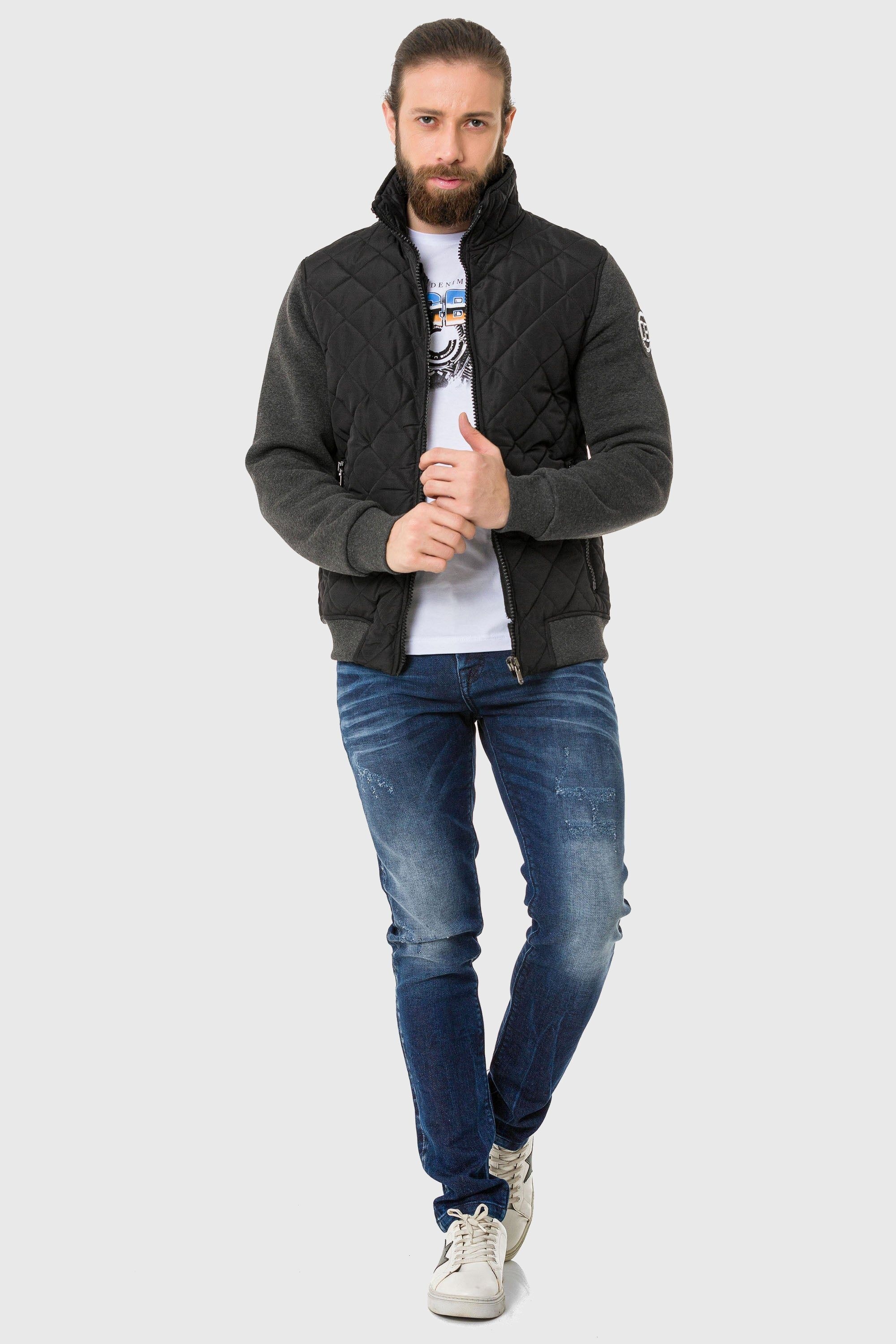 Cipo & Baxx Outdoorjacke »Jacke«, ohne Kapuze, mit Sweatärmeln