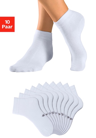 Kurzsocken, (Packung, 10 Paar)