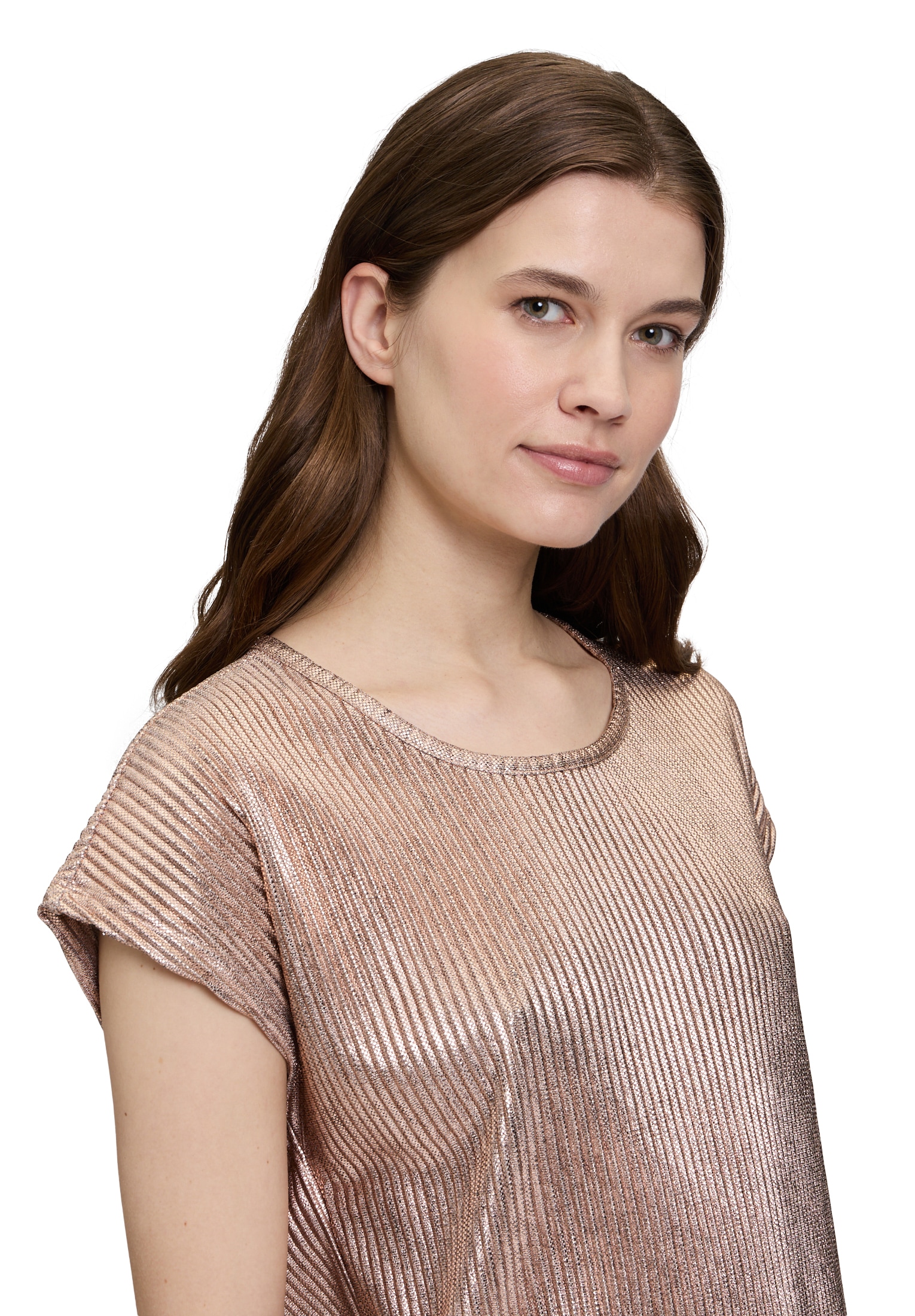 Betty Barclay Kurzarmshirt »Betty Barclay Damen Casual-Shirt mit Glanzeffekt«, (1 tlg.), Foliendruck