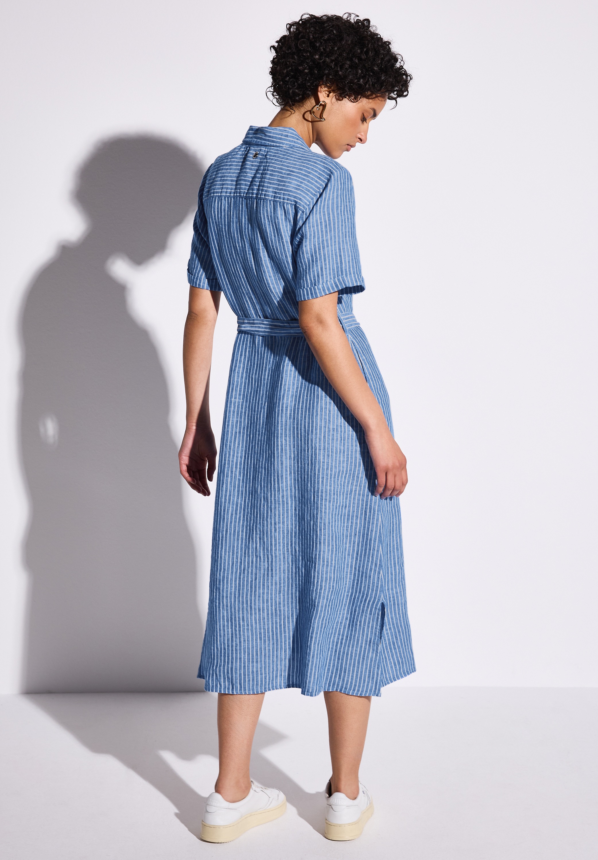 STREET ONE Midikleid, in Streifen-Optik und mit Eingrifftaschen günstig online kaufen