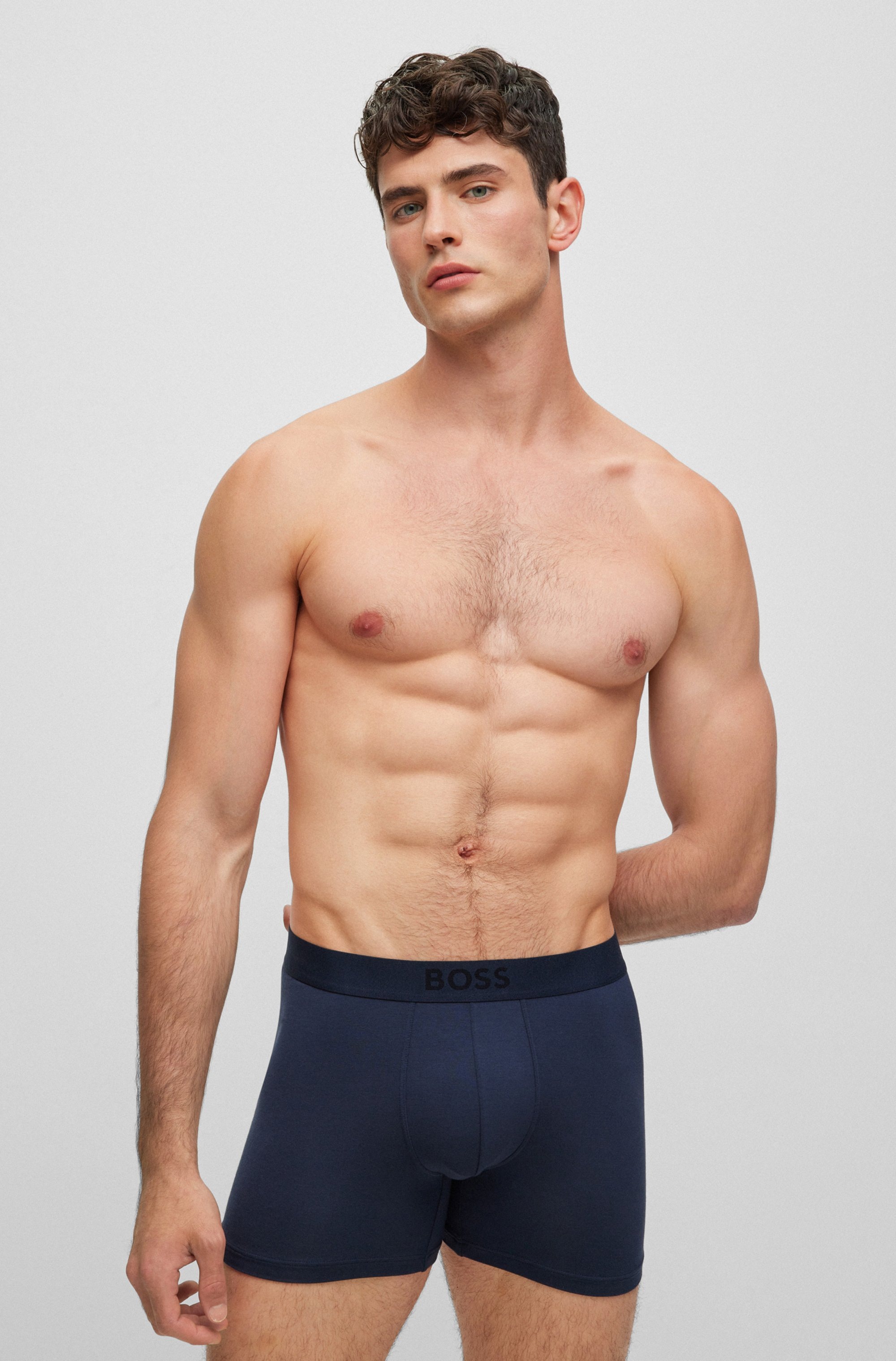 Thumbnail - BOSS Boxer "Boxer 2P UltraSoft" Packung, 2er Pack, 2 Stk. mit tonalem BOSS Logo-Elastikbund